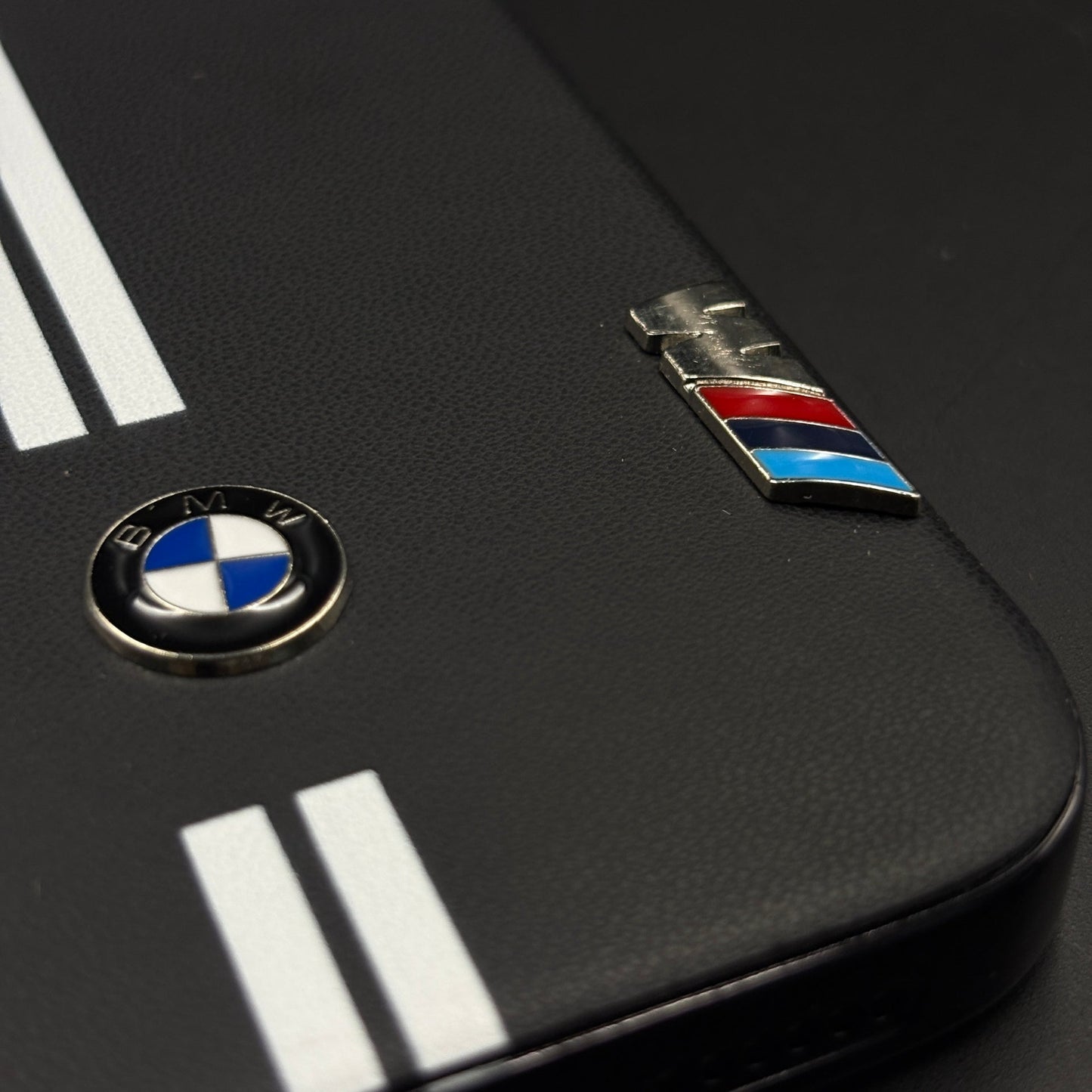 Motorsport Inspired M Performance Stripe Leather Case for iPhone 17 Series