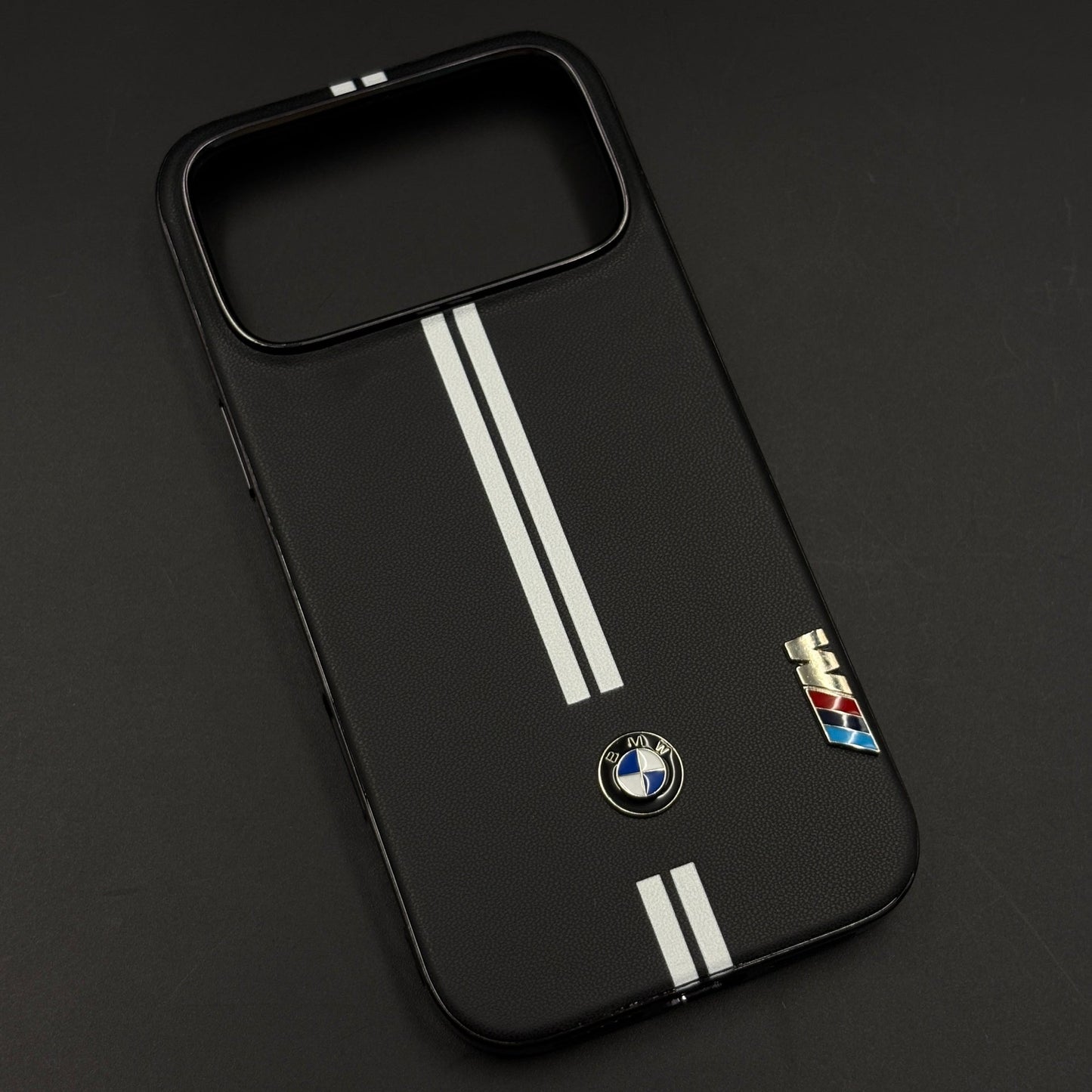 Motorsport Inspired M Performance Stripe Leather Case for iPhone 17 Series