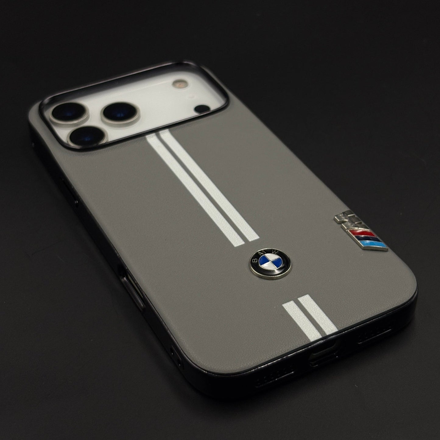 Motorsport Inspired M Performance Stripe Leather Case for iPhone 17 Series