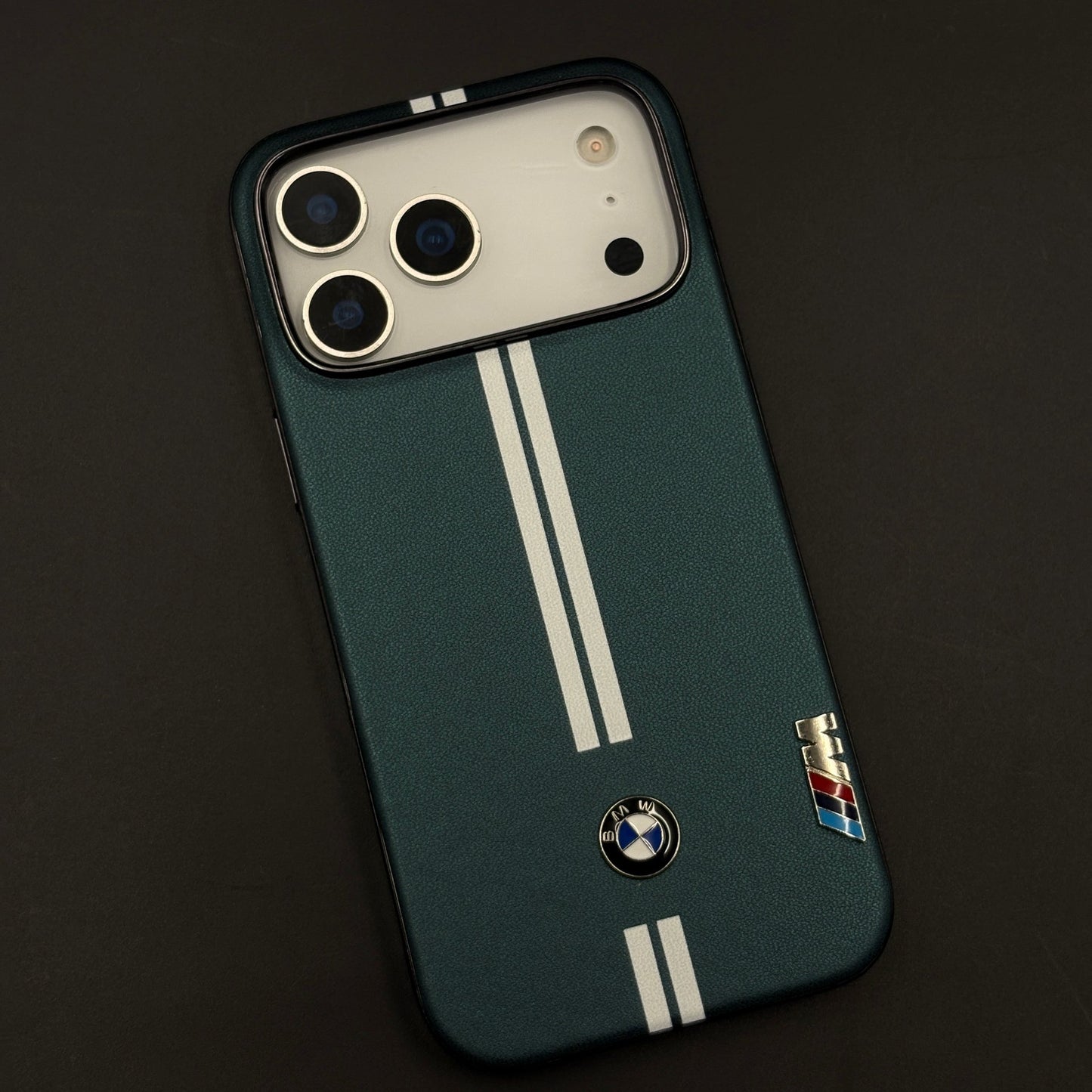 Motorsport Inspired M Performance Stripe Leather Case for iPhone 17 Series