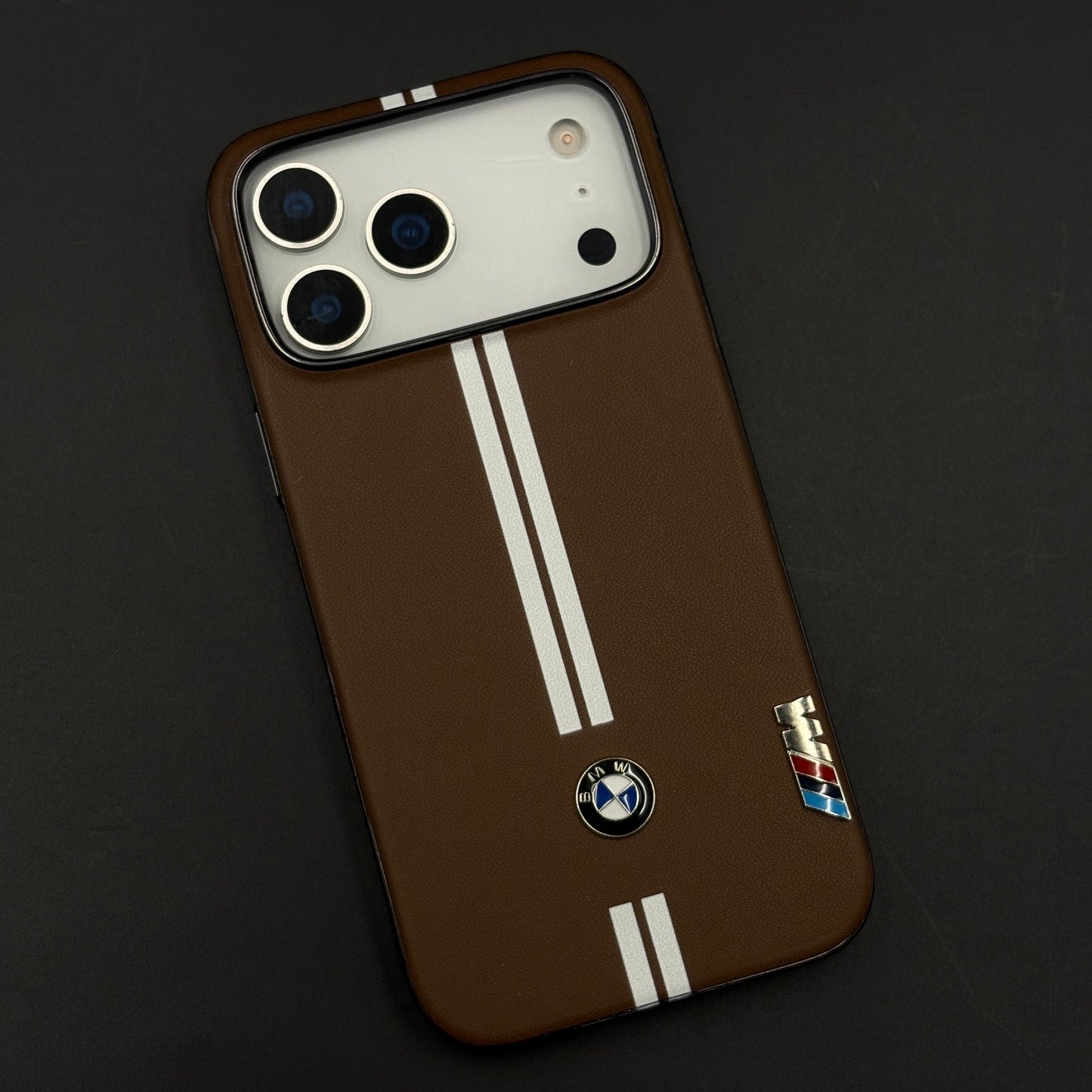 Motorsport Inspired M Performance Stripe Leather Case for iPhone 17 Series