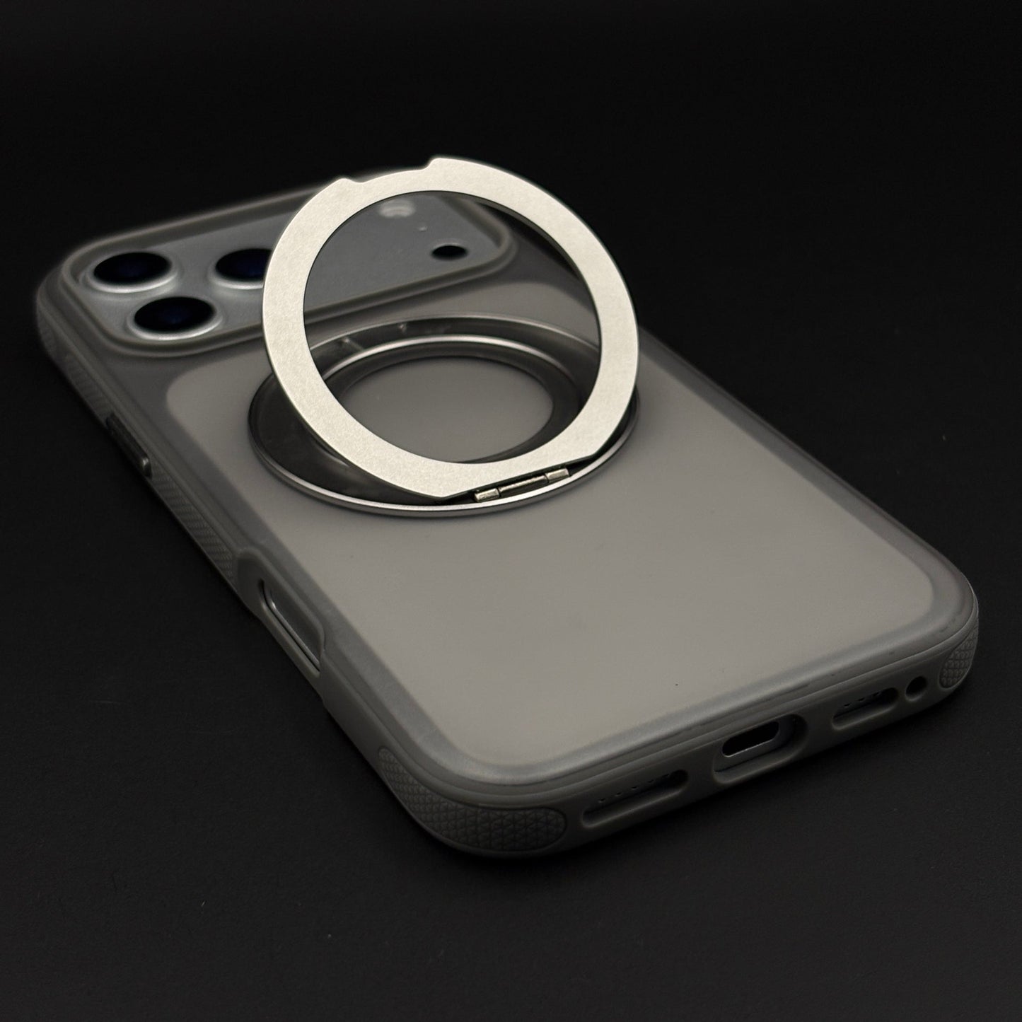 Rotating Metal Stand Clear Case for iPhone 17 Series | MagSafe Compatible Kickstand Cover