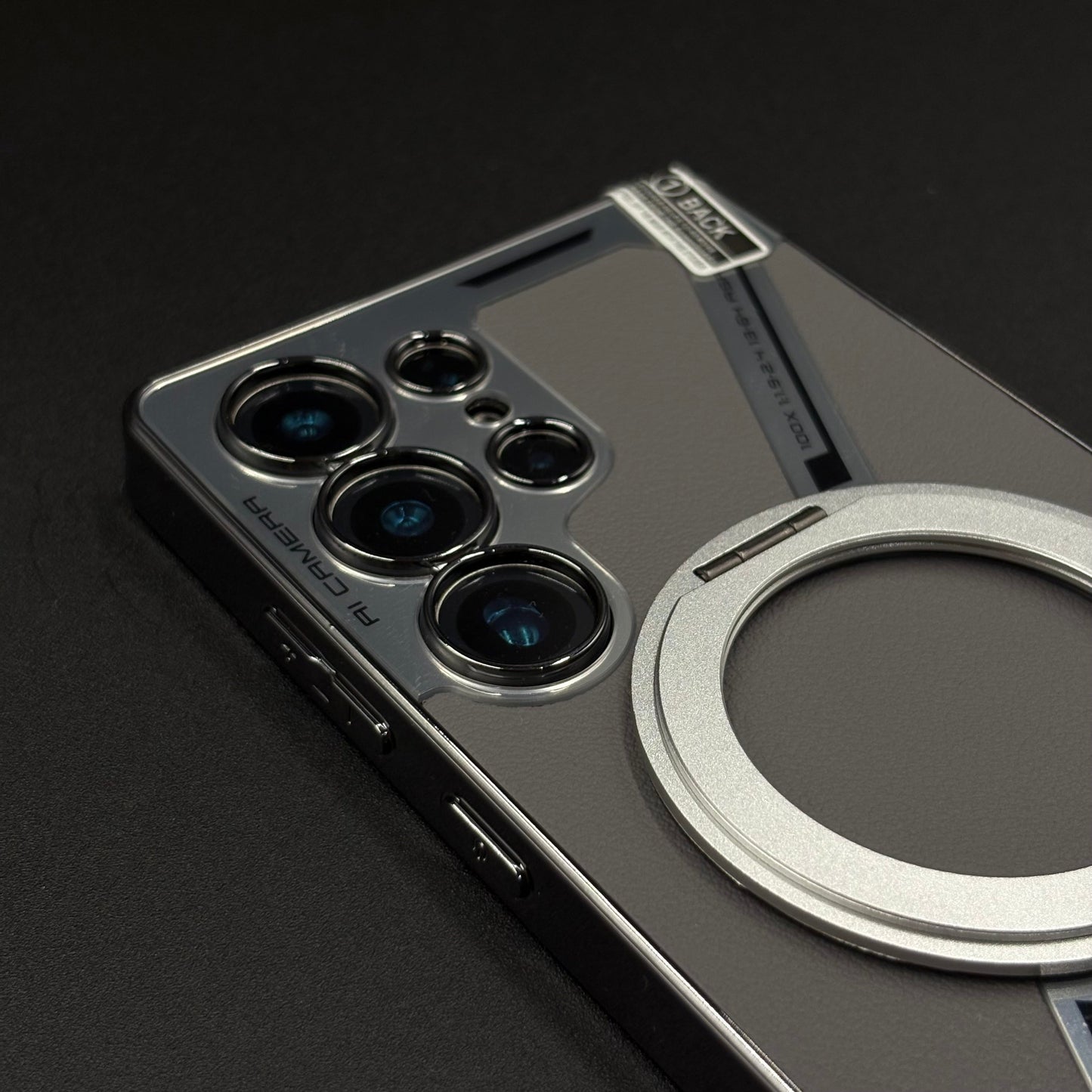 Detachable Metal Ring MagSafe Case for Samsung Galaxy S25 Ultra | Hybrid Armor Design with Magnetic Stand
