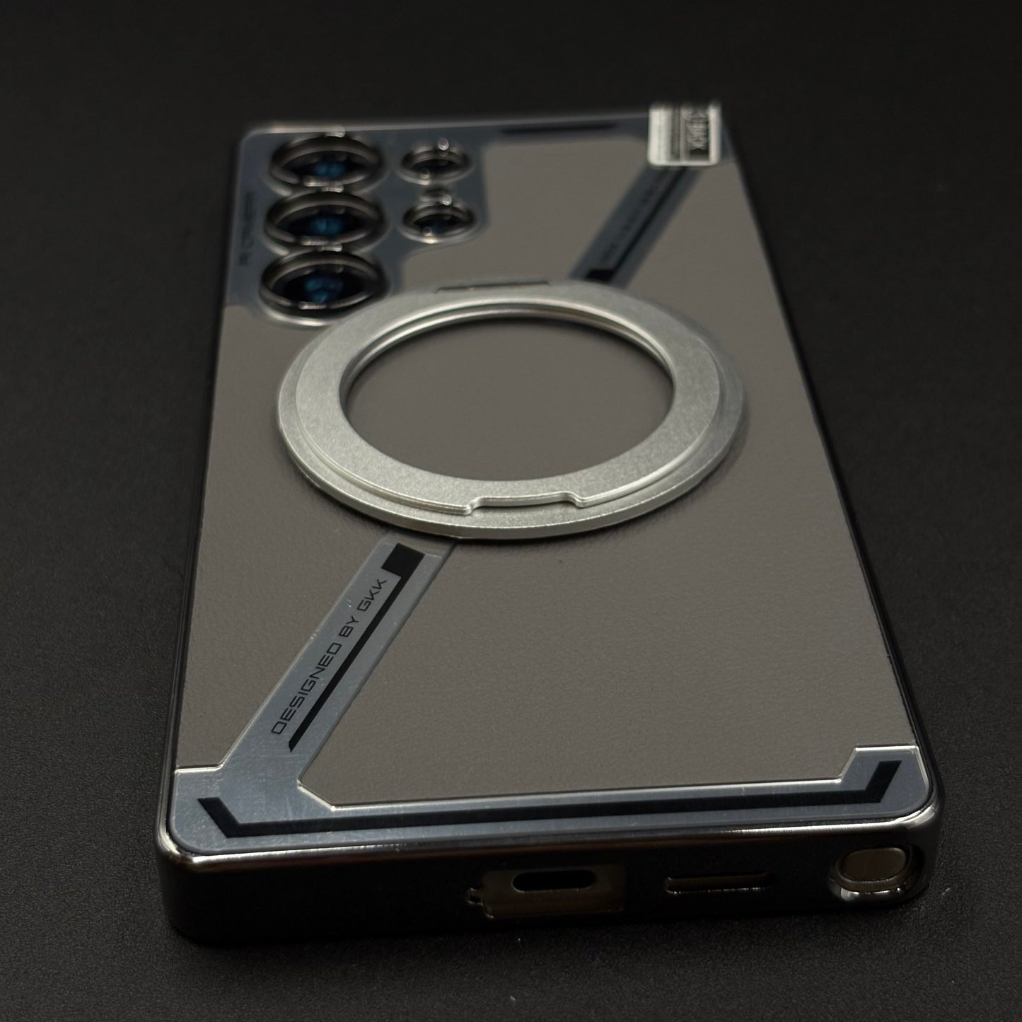 Detachable Metal Ring MagSafe Case for Samsung Galaxy S25 Ultra | Hybrid Armor Design with Magnetic Stand