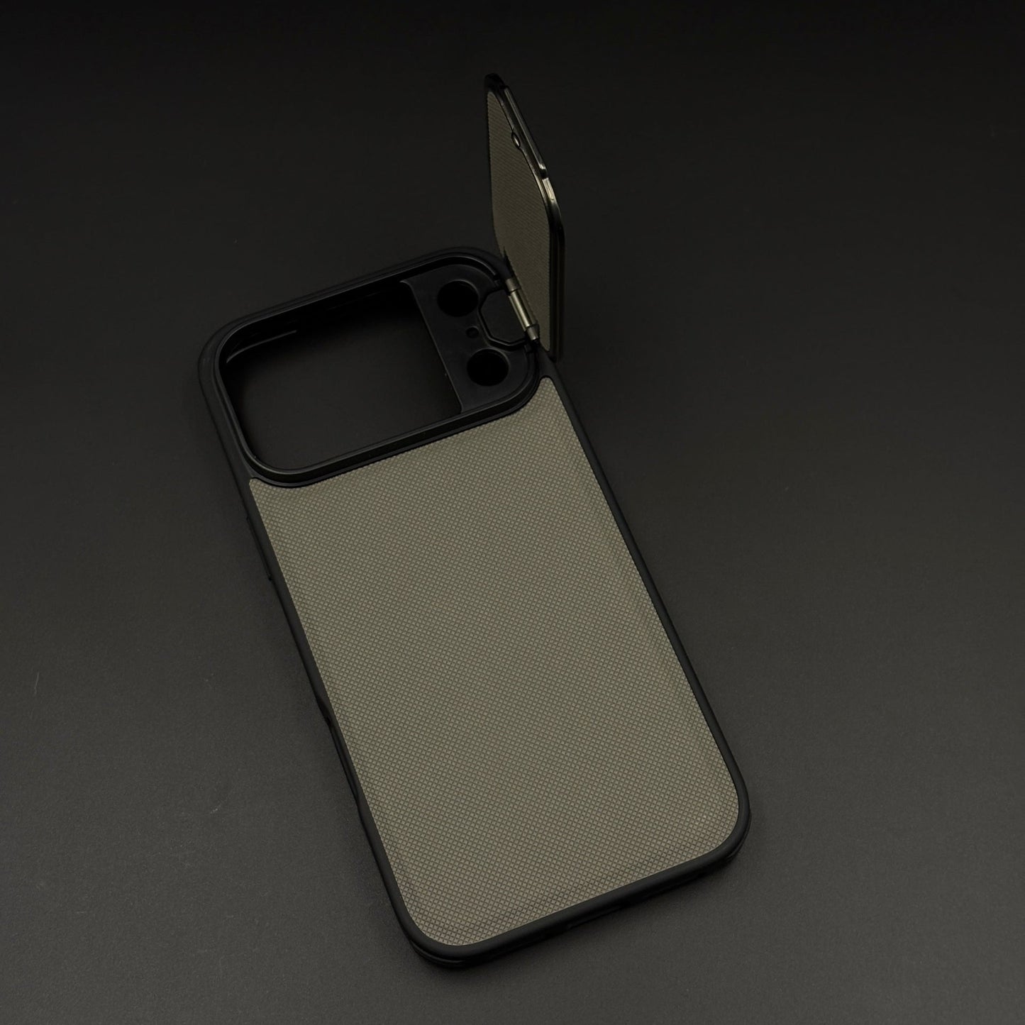 Dotted Leather Feel Case with Foldable Stand for iPhone 17 Series | Premium Grip | Kickstand Style