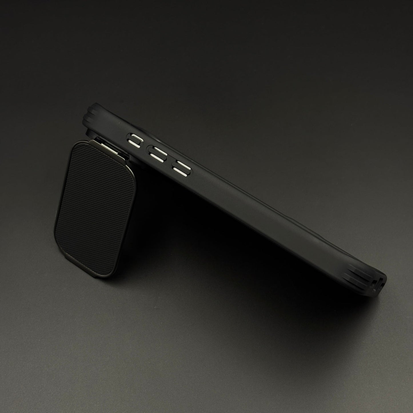 Dotted Leather Feel Case with Foldable Stand for iPhone 17 Series | Premium Grip | Kickstand Style