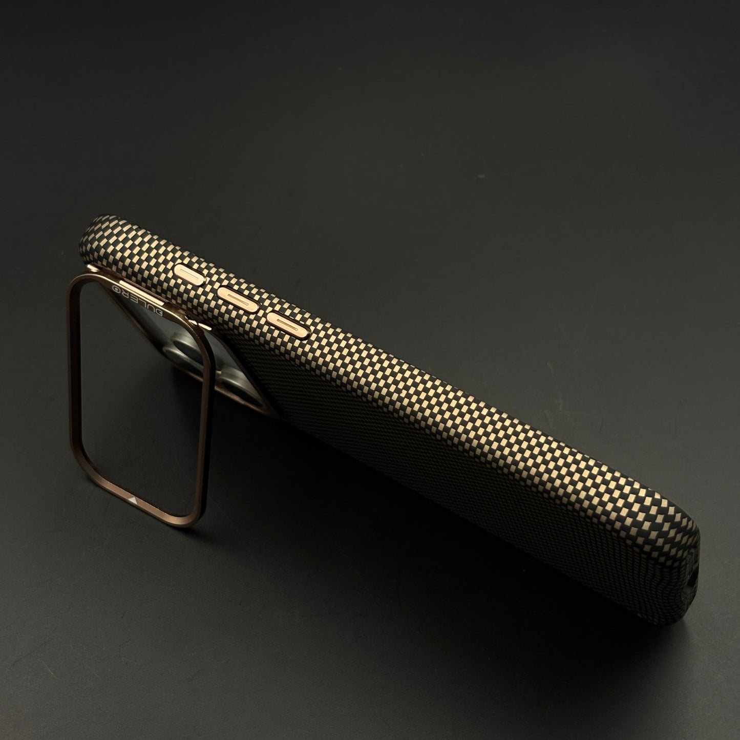 Sand Grid Carbon Fibre Hidden MagSafe Case with Camera Kickstand for iPhone 17 Series