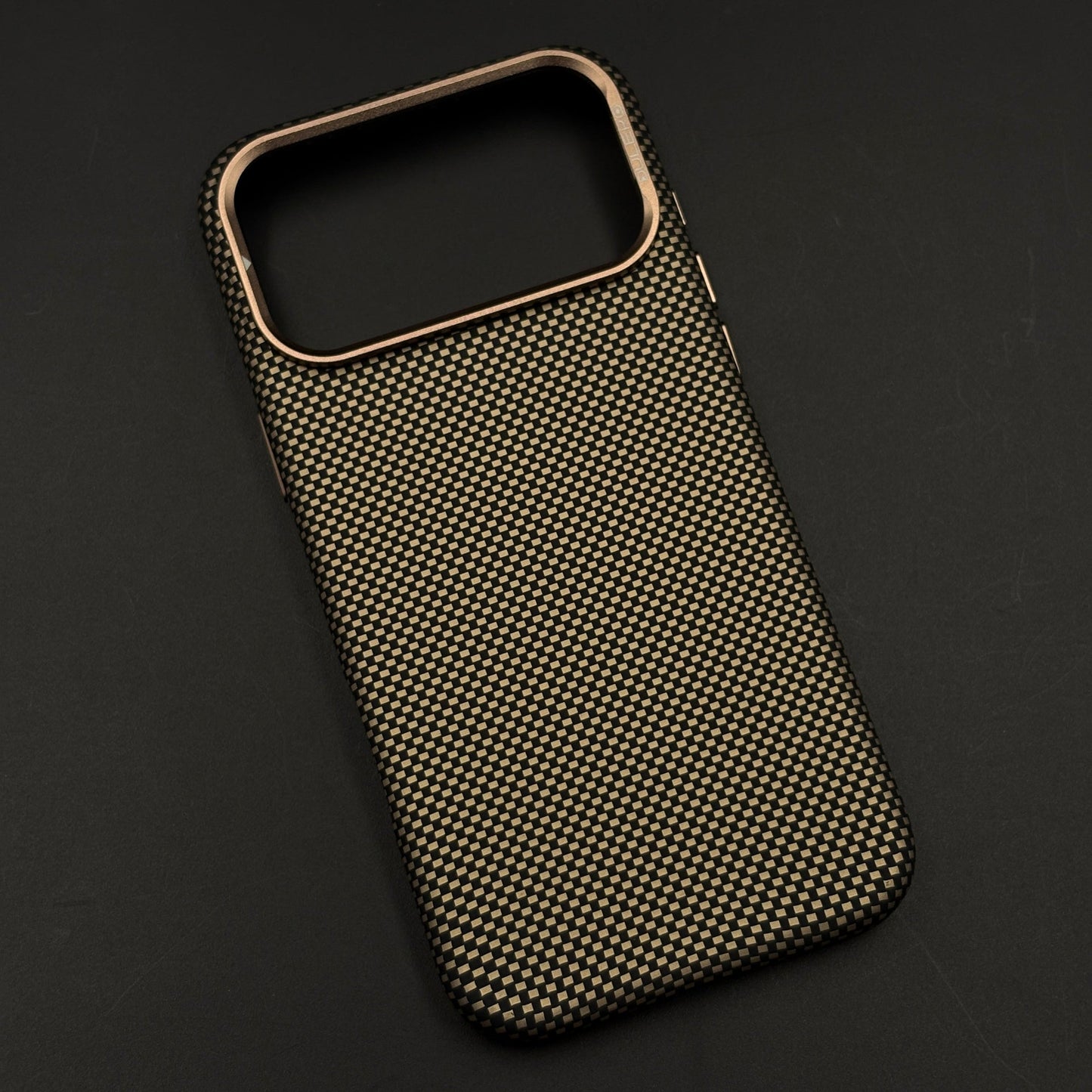 Sand Grid Carbon Fibre Hidden MagSafe Case with Camera Kickstand for iPhone 17 Series
