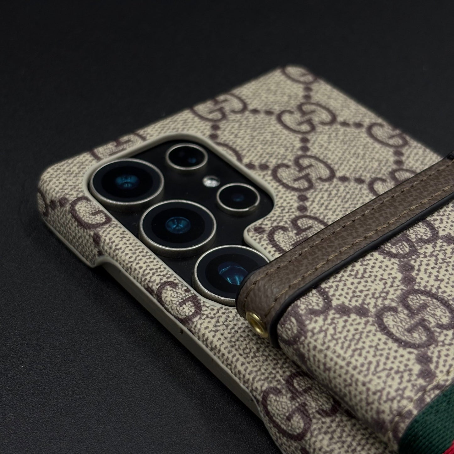 Luxury GG Wallet Case with Sling for Samsung Galaxy S23 Ultra | Crossbody Strap | Card Holder