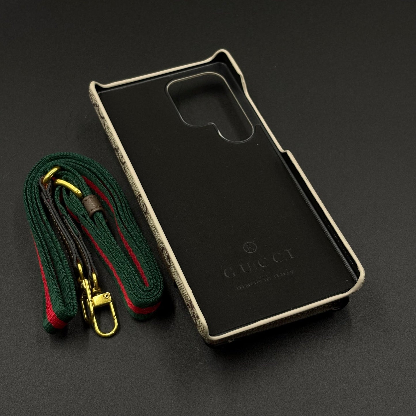 Luxury GG Wallet Case with Sling for Samsung Galaxy S25 Ultra | Crossbody Strap | Card Holder