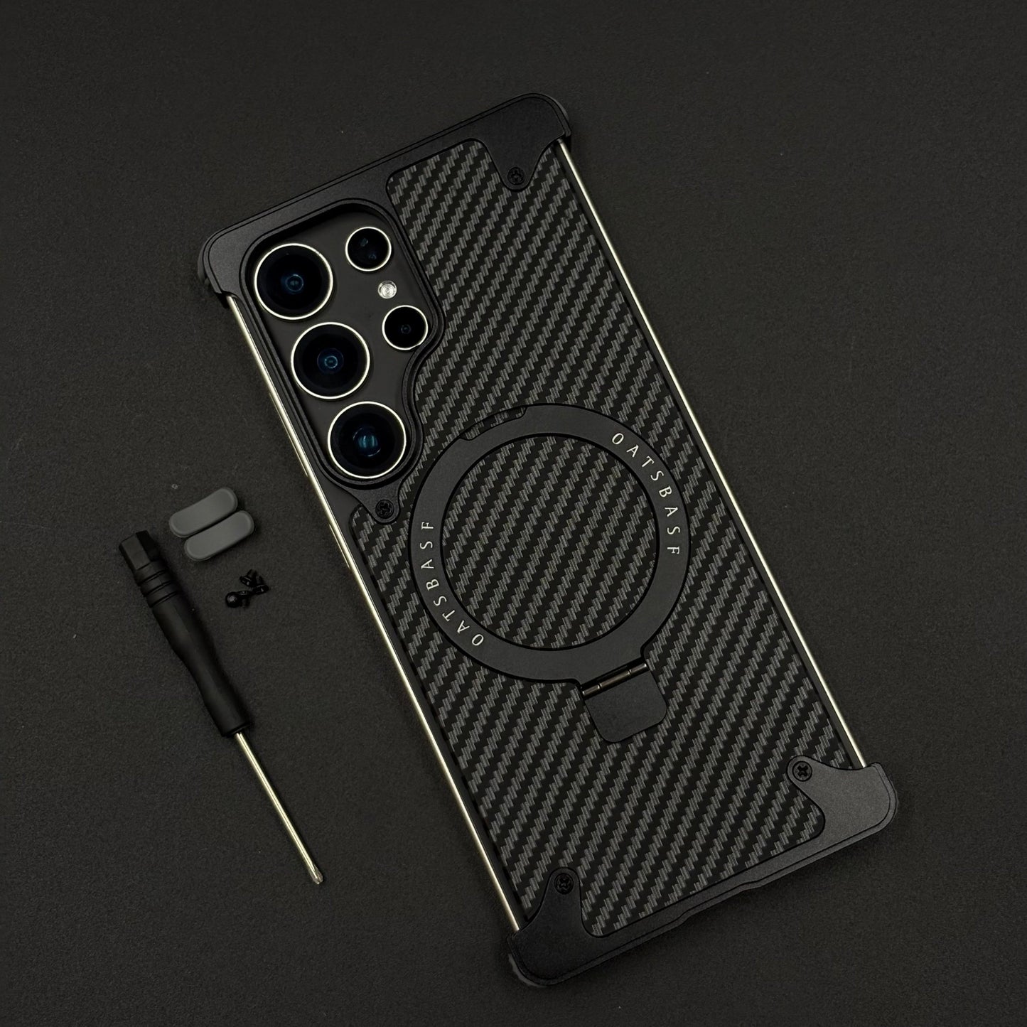 UltraLux Carbon Fibre & Metal MagSafe Case for Samsung Galaxy S24 Ultra | Crafted for Style & Strength