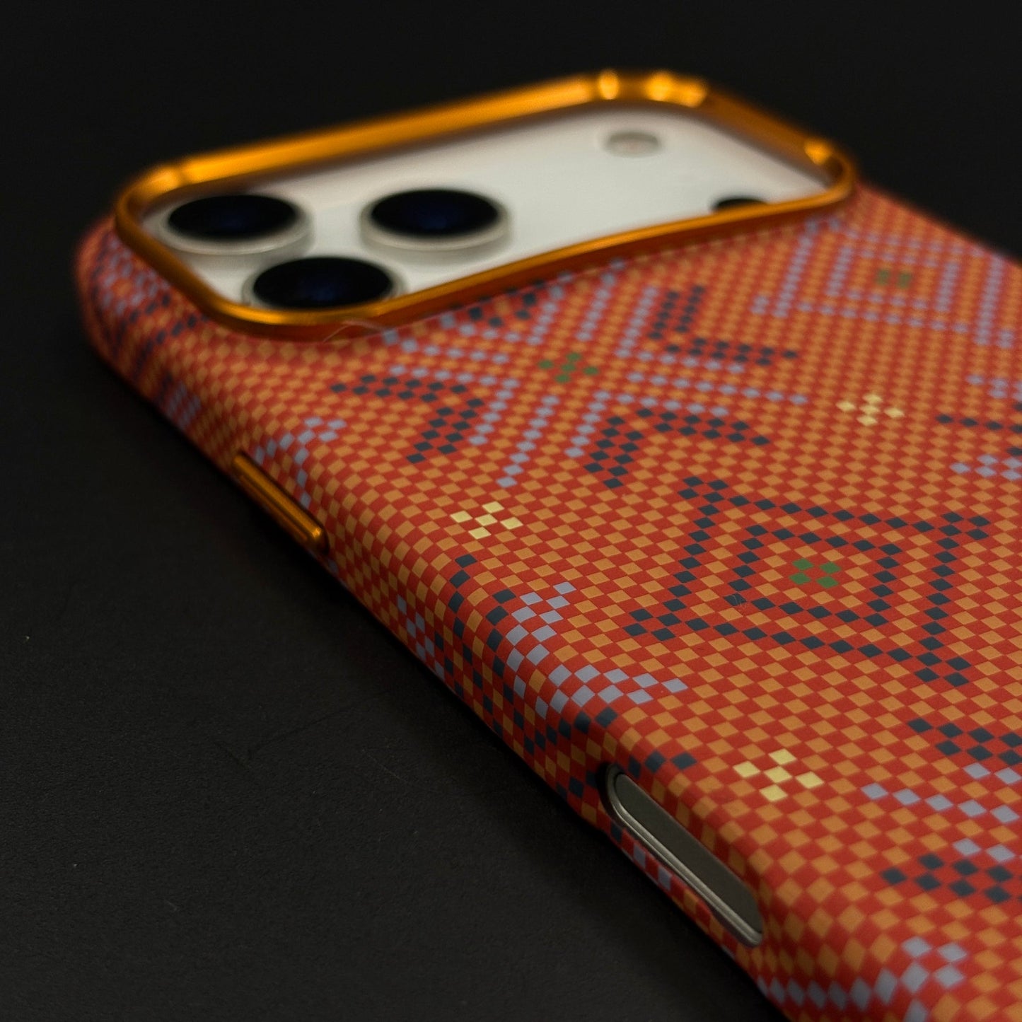 Heritage Pattern Carbon Fibre Hidden MagSafe Case with Camera Kickstand for iPhone 17 Series