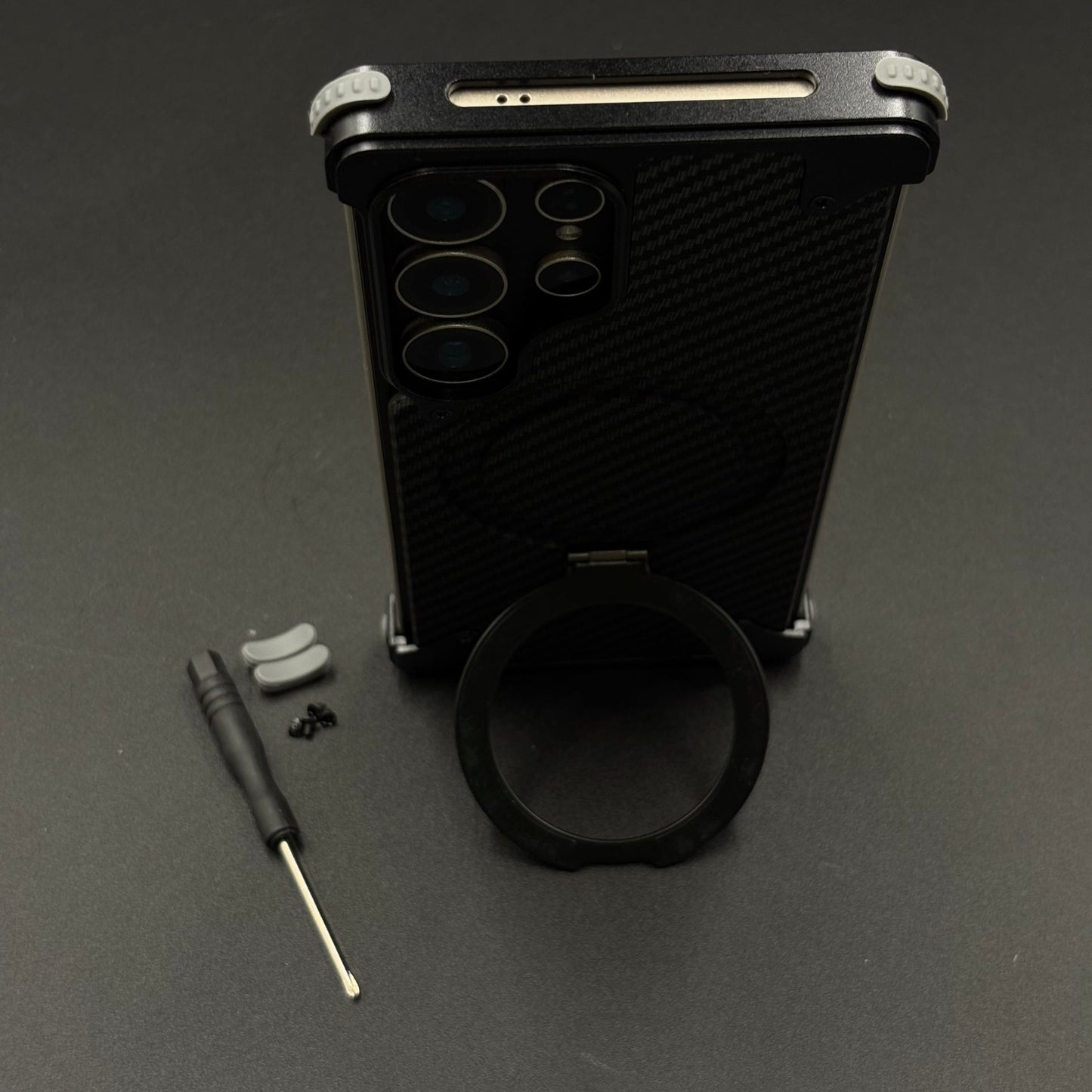 UltraLux Carbon Fibre & Metal MagSafe Case for Samsung Galaxy S24 Ultra | Crafted for Style & Strength