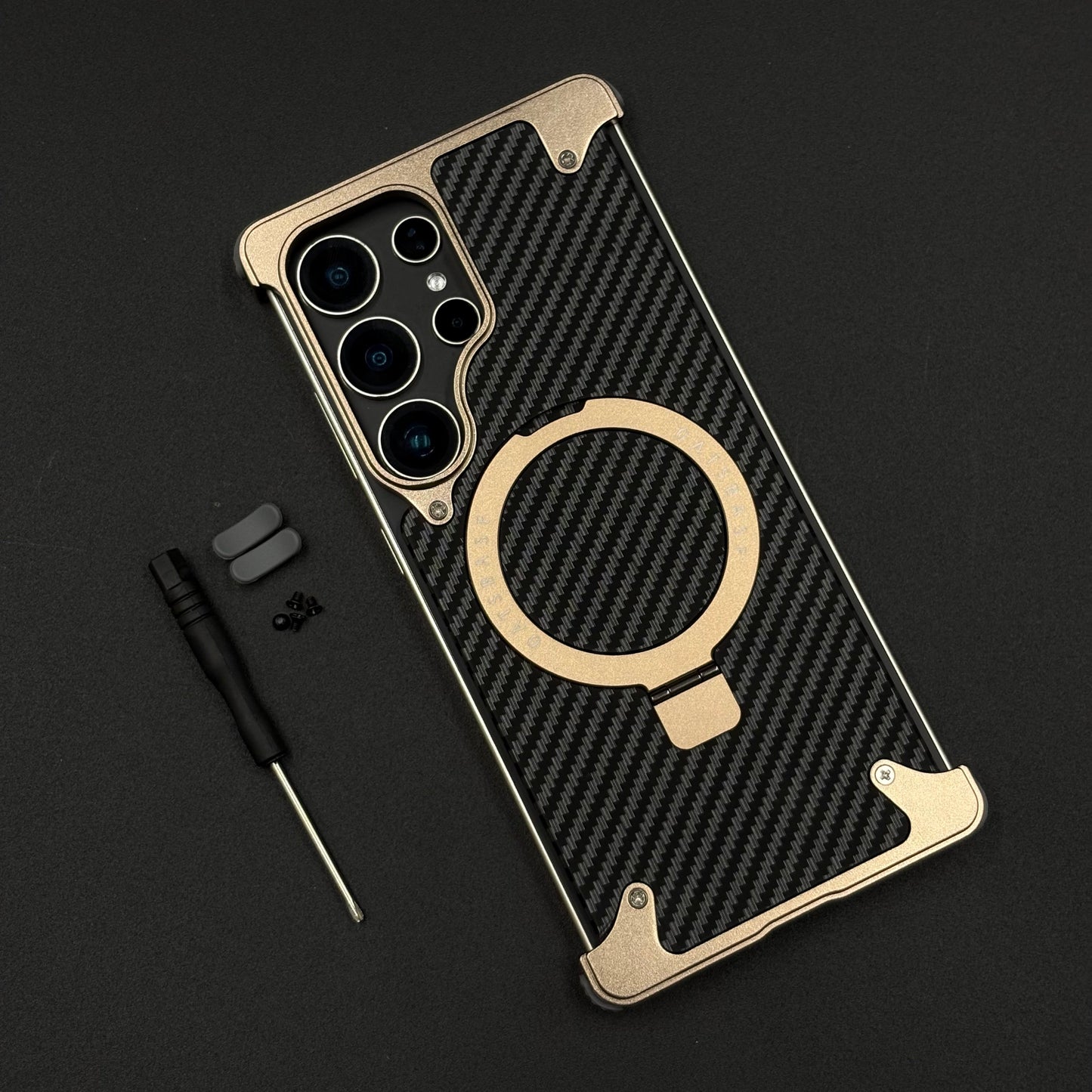 UltraLux Carbon Fibre & Metal MagSafe Case for Samsung Galaxy S24 Ultra | Crafted for Style & Strength