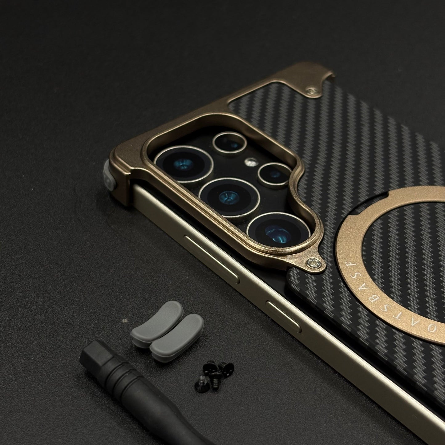 UltraLux Carbon Fibre & Metal MagSafe Case for Samsung Galaxy S24 Ultra | Crafted for Style & Strength