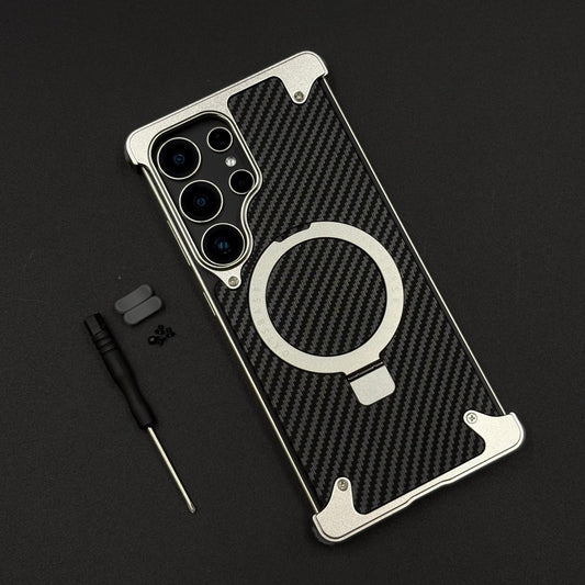 UltraLux Carbon Fibre & Metal MagSafe Case for Samsung Galaxy S24 Ultra | Crafted for Style & Strength