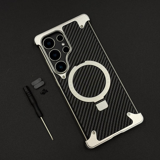 UltraLux Carbon Fibre & Metal MagSafe Case for Samsung Galaxy S24 Ultra | Crafted for Style & Strength