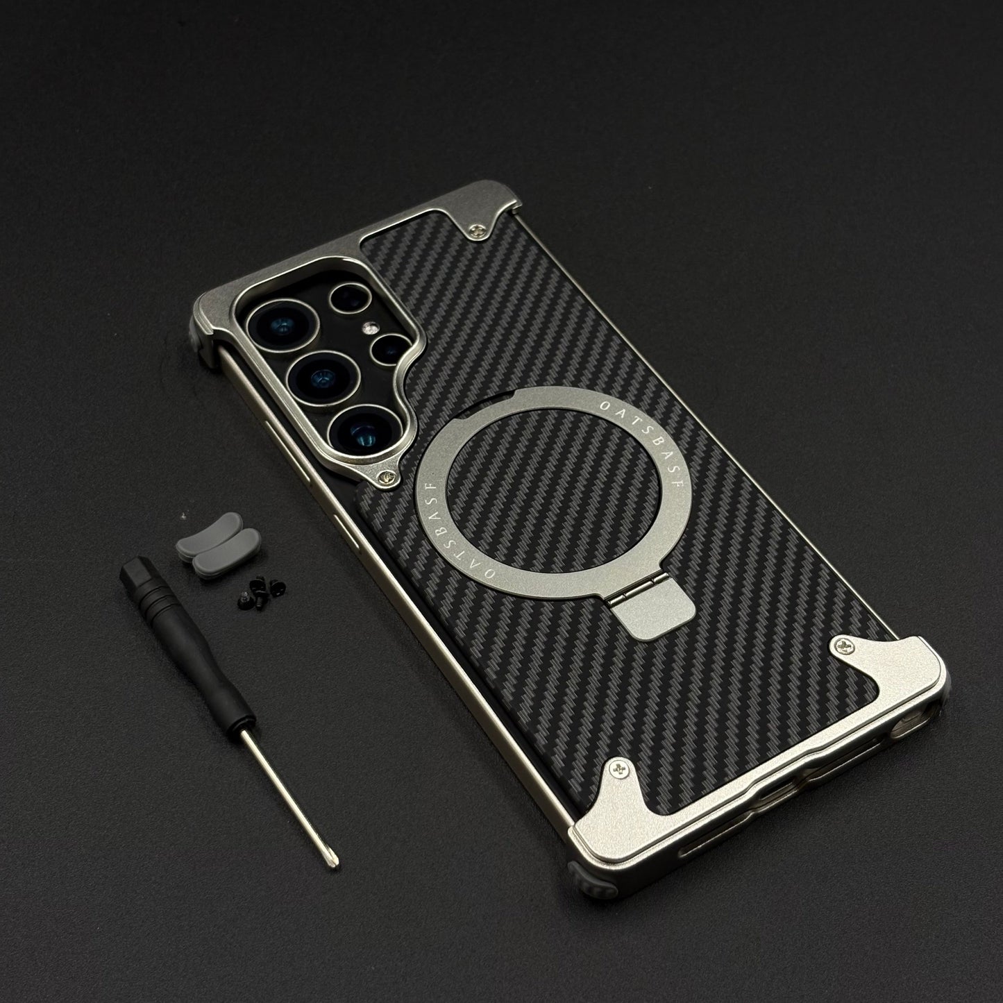 UltraLux Carbon Fibre & Metal MagSafe Case for Samsung Galaxy S24 Ultra | Crafted for Style & Strength