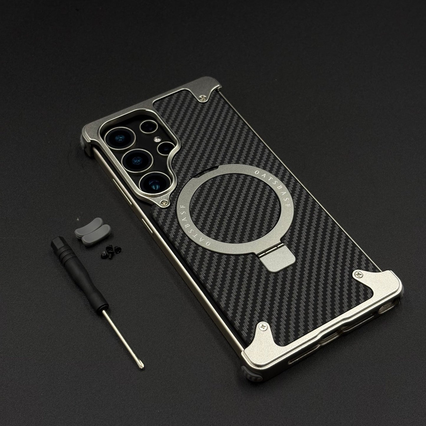 UltraLux Carbon Fibre & Metal MagSafe Case for Samsung Galaxy S24 Ultra | Crafted for Style & Strength