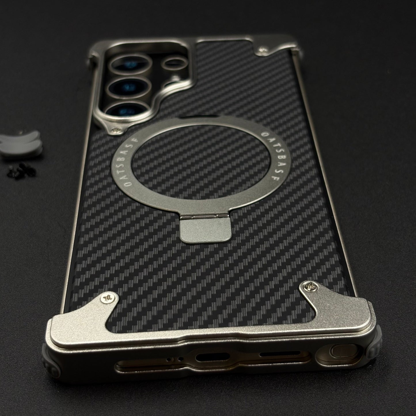 UltraLux Carbon Fibre & Metal MagSafe Case for Samsung Galaxy S24 Ultra | Crafted for Style & Strength