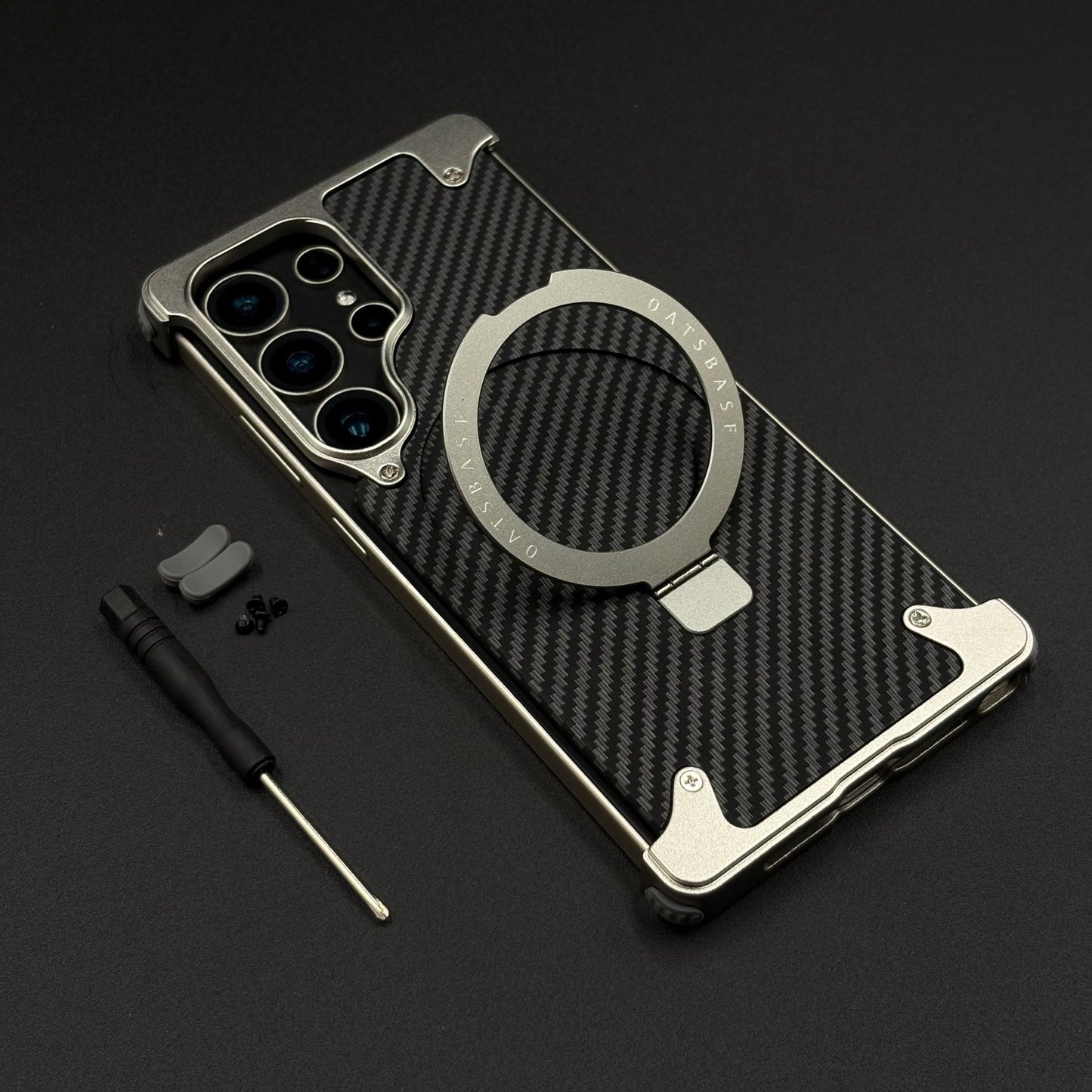 UltraLux Carbon Fibre & Metal MagSafe Case for Samsung Galaxy S24 Ultra | Crafted for Style & Strength