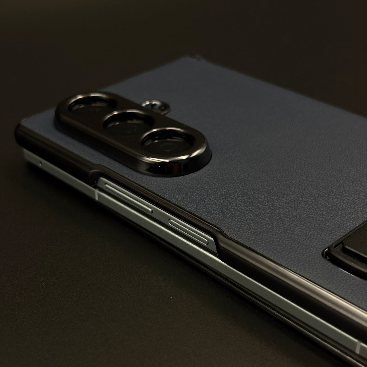 Leather Case with Flip Cover for Samsung Galaxy Z Fold 6 | Robust Metal Kickstand | Elegant Touch