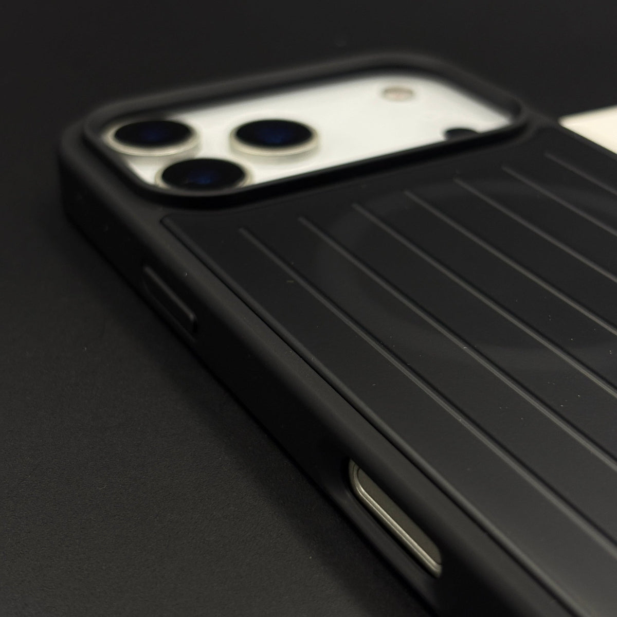 Luxury Luggage Brand RM Vertical Ribbed Hidden MagSafe OG Case for iPhone 17 Series