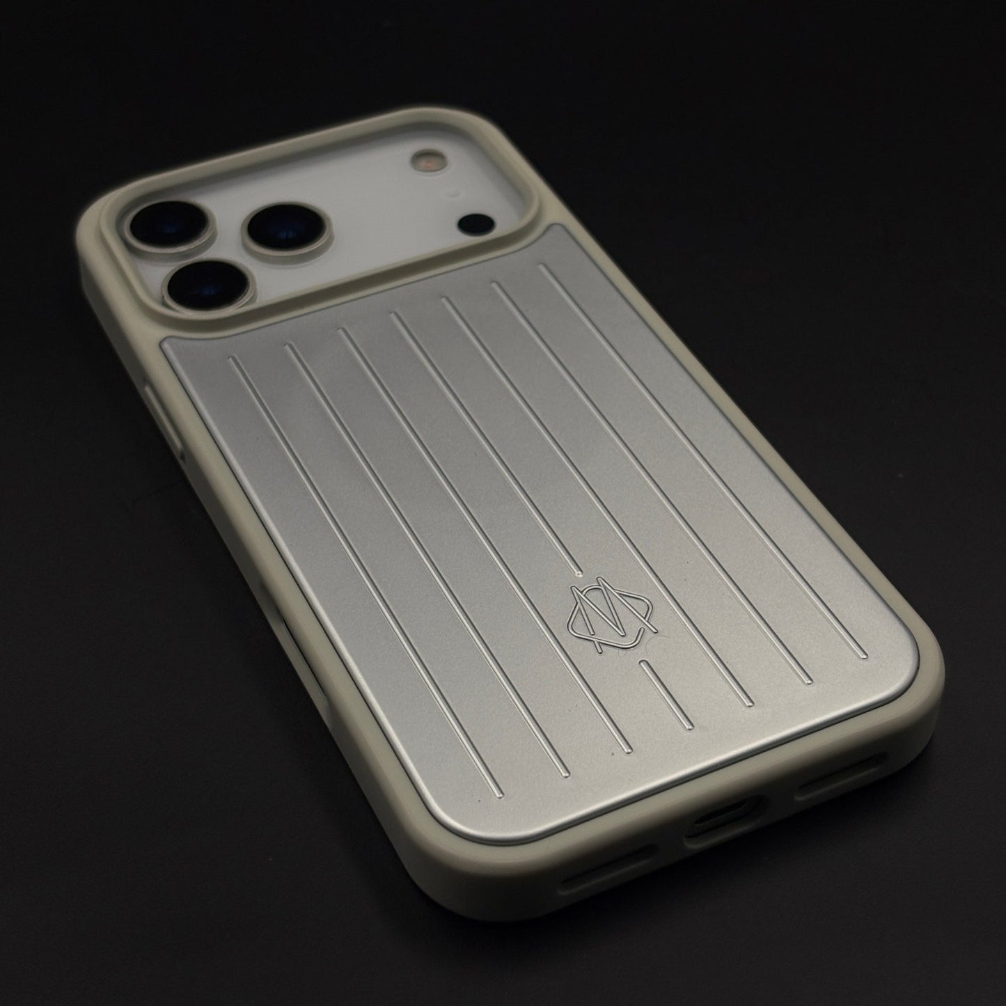 Luxury Brand M Vertical Ribbed Hidden MagSafe OG Case for iPhone 17 Series