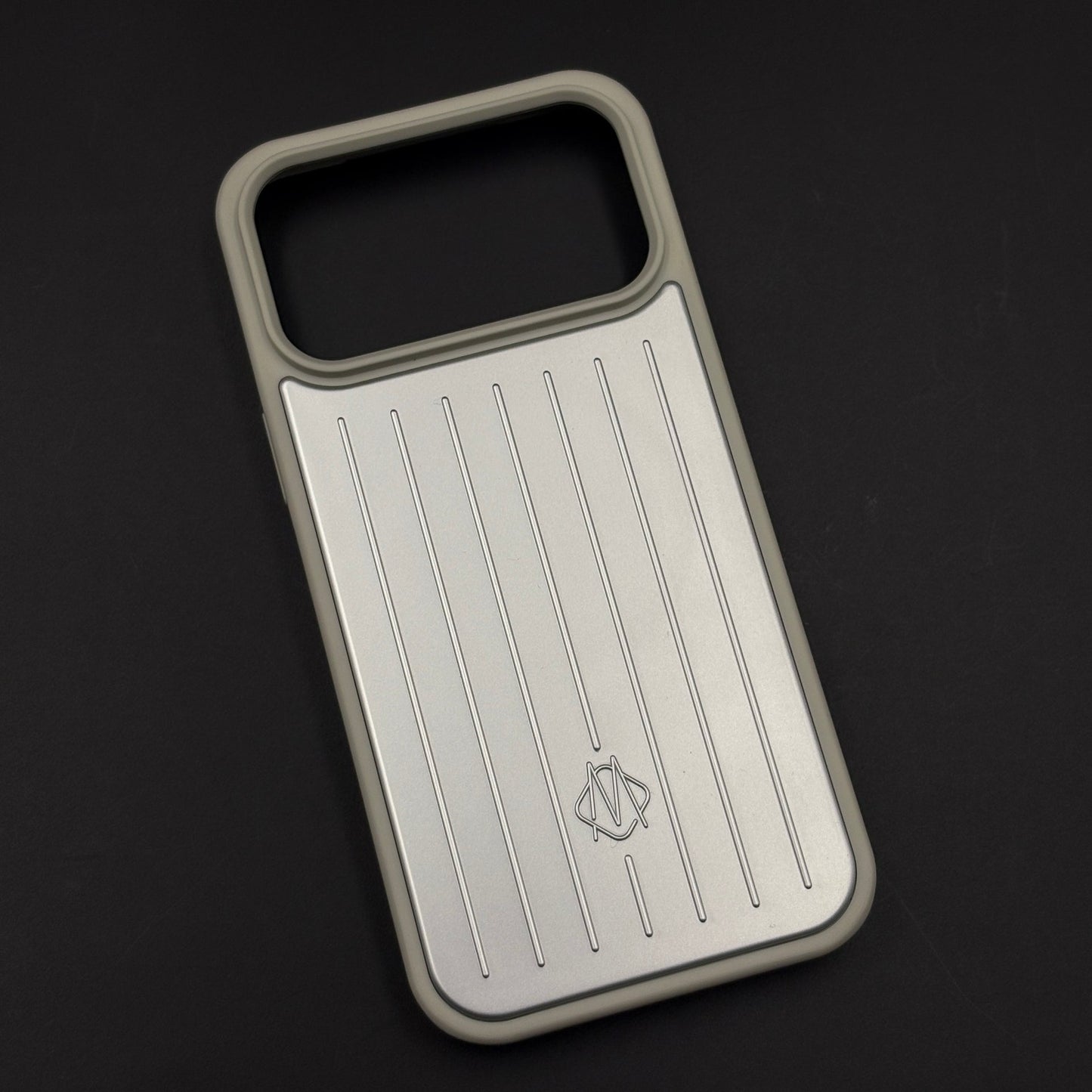 Luxury Brand M Vertical Ribbed Hidden MagSafe OG Case for iPhone 17 Series