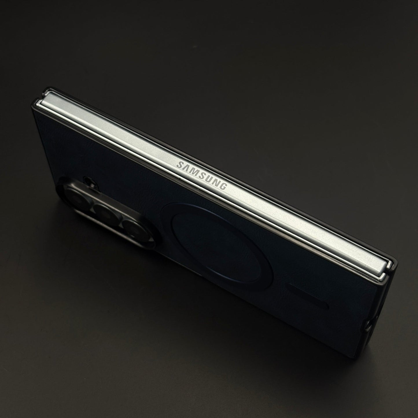Slim Leather Black Border MagSafe Case for Samsung Galaxy Z Fold 7