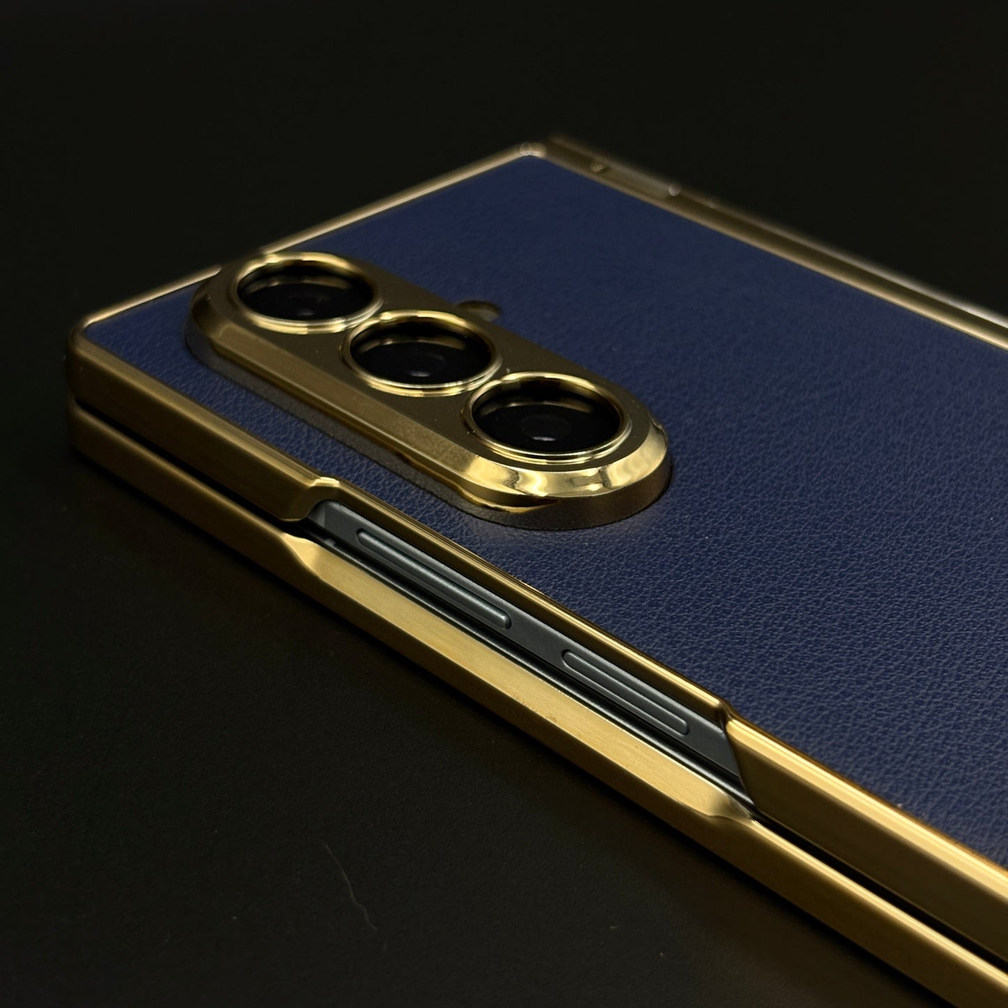 Luxury Chrome Frame Kickstand Case for Samsung Galaxy Z Fold 7 | Premium Hinge Protection