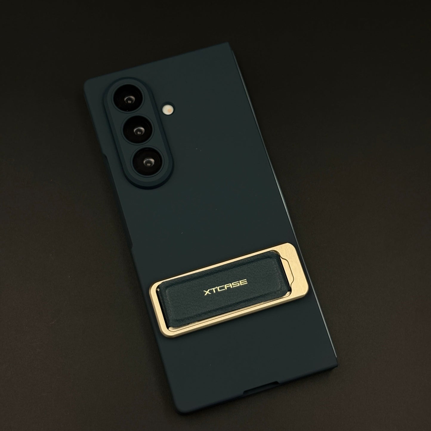 Luxury Chrome Frame Kickstand Case for Samsung Galaxy Z Fold 7 | Premium Hinge Protection