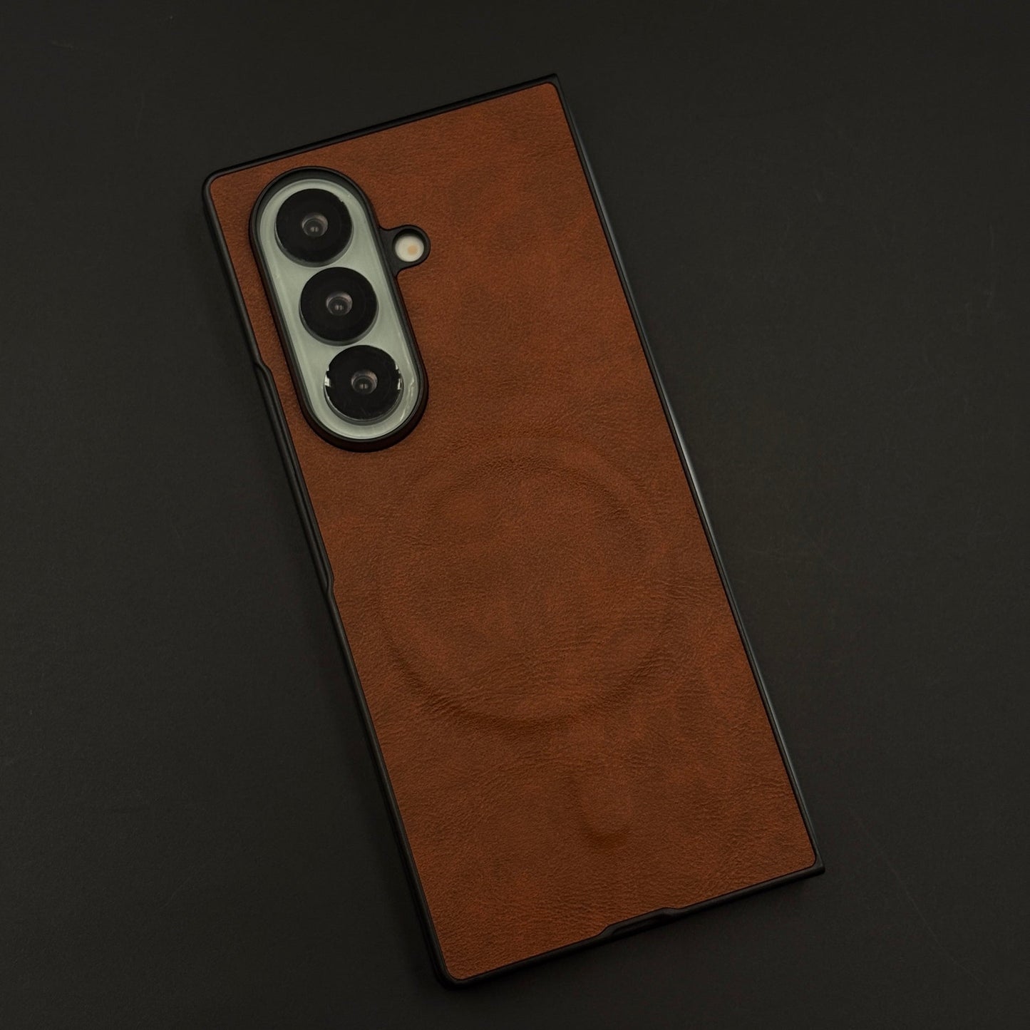 Hidden Coil MagSafe Leather Mobile Case Cover for Samsung Galaxy Z Fold 7