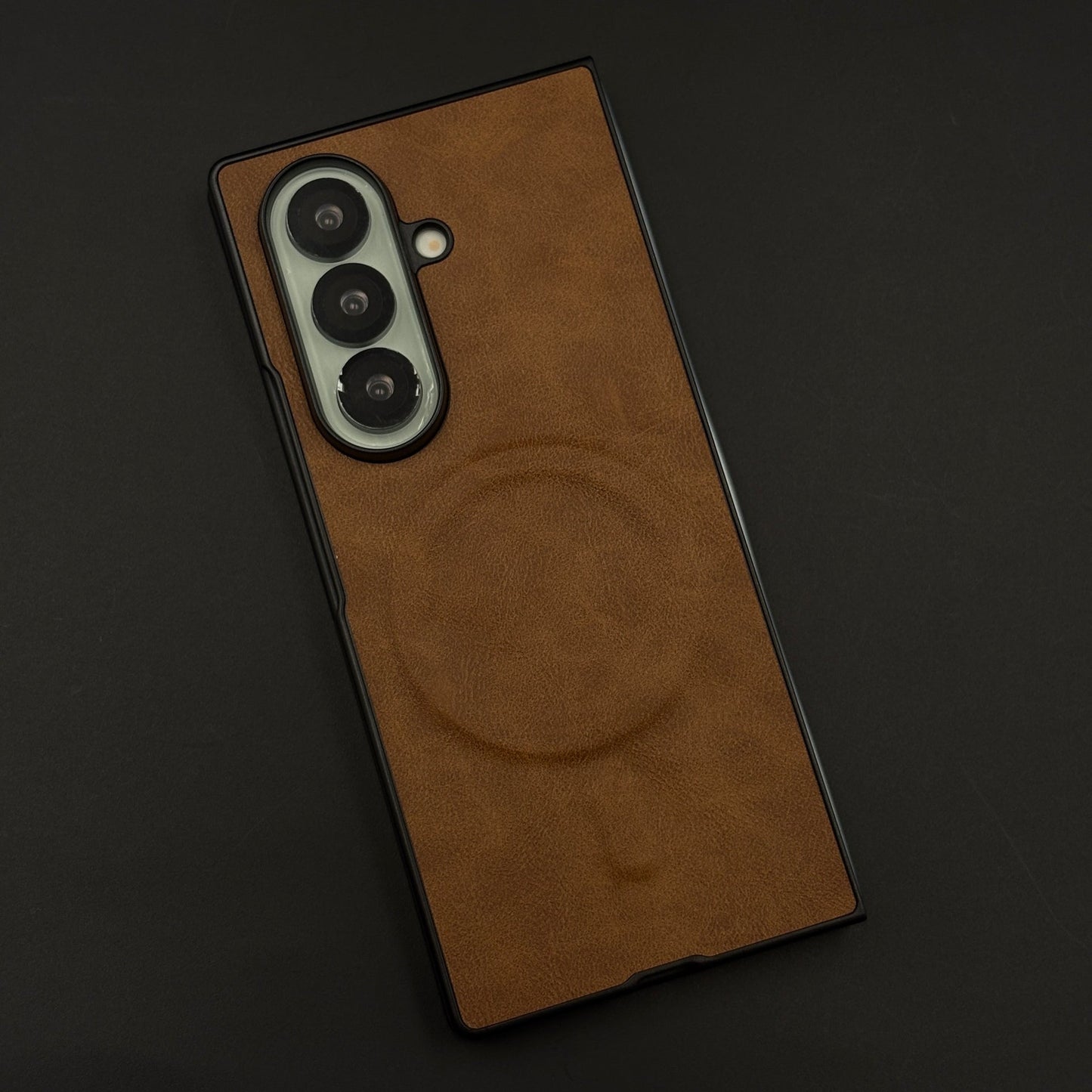 Hidden Coil MagSafe Leather Mobile Case Cover for Samsung Galaxy Z Fold 7