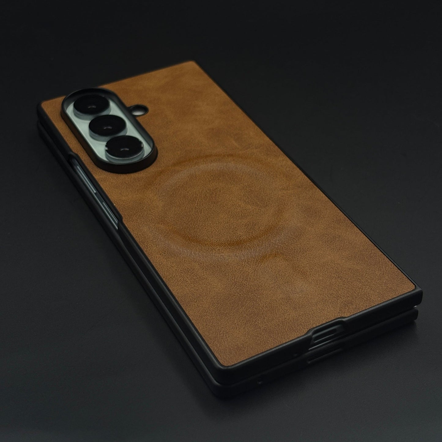 Hidden Coil MagSafe Leather Mobile Case Cover for Samsung Galaxy Z Fold 7