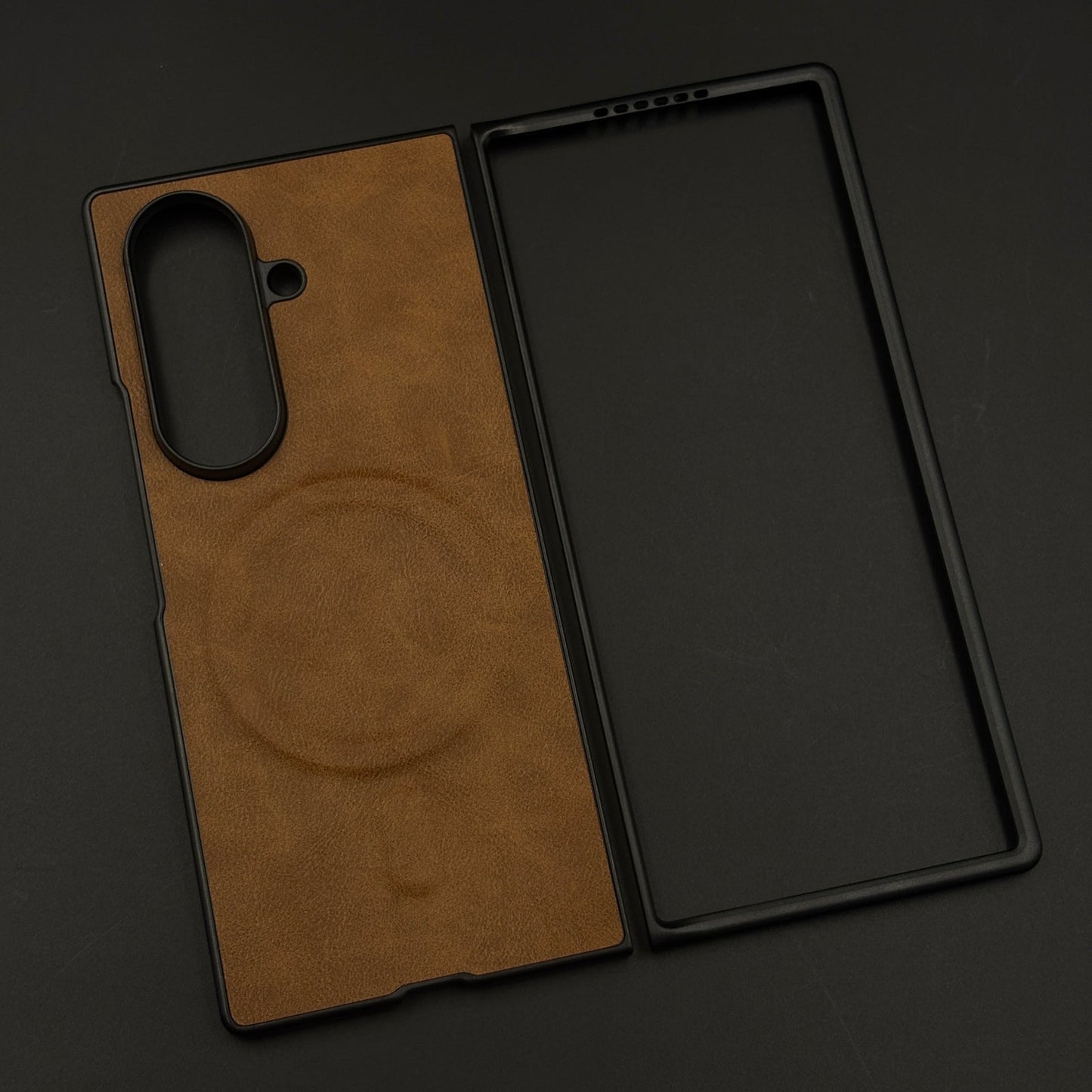 Hidden Coil MagSafe Leather Mobile Case Cover for Samsung Galaxy Z Fold 7