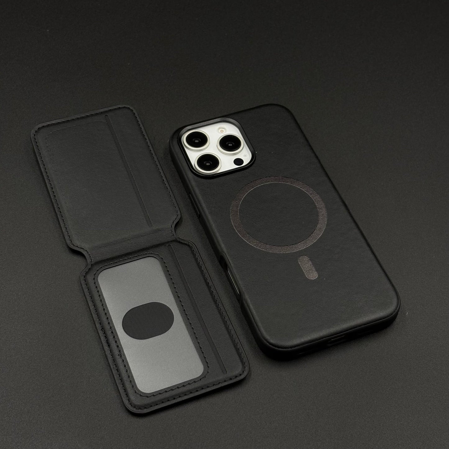 Detachable MagSafe Wallet Case for iPhone | Premium Leather Card Holder | Magnetic Snap-On Design