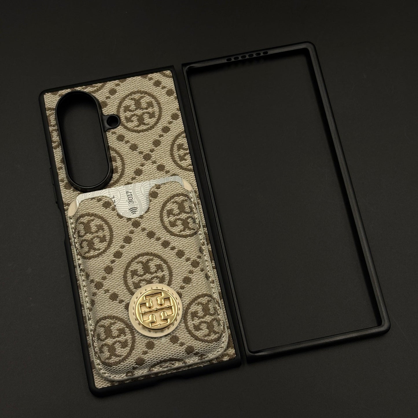 Luxury Brand Monogram TB Cardholder Case for Samsung Galaxy Z Fold 7