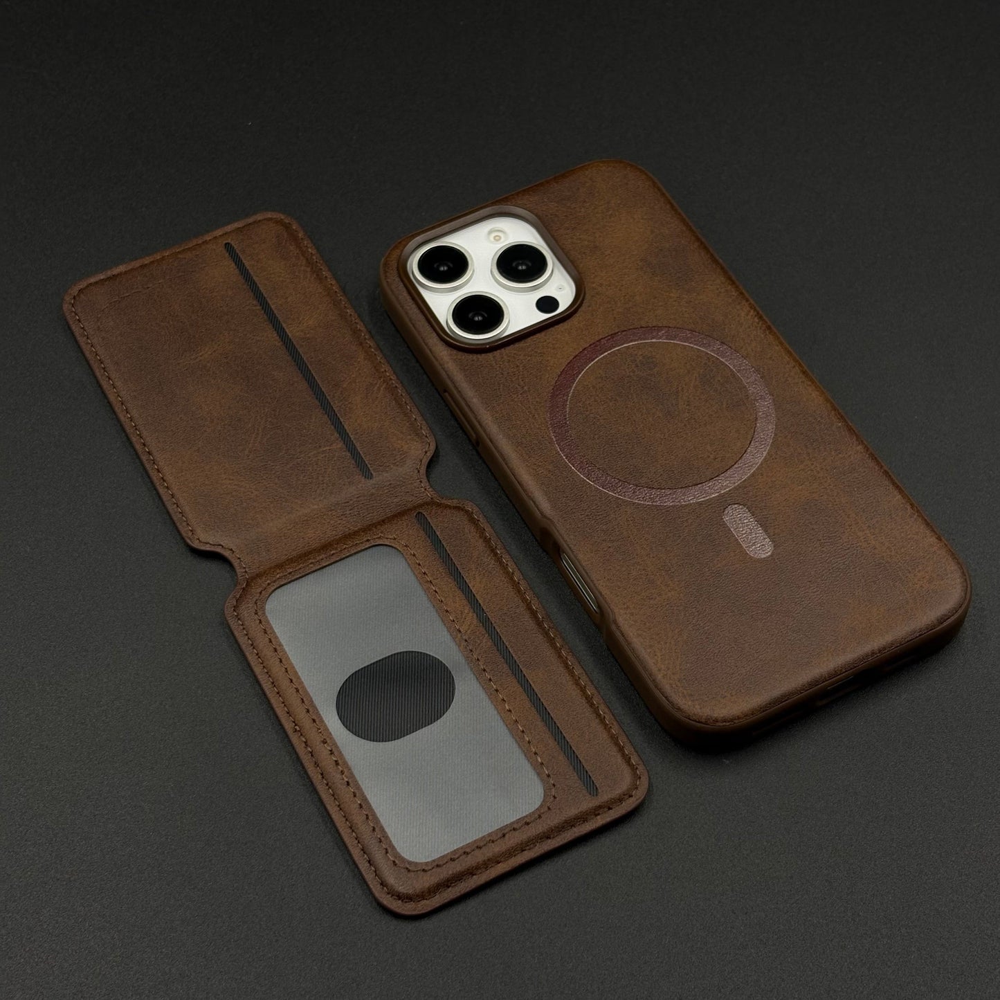 Detachable MagSafe Wallet Case for iPhone | Premium Leather Card Holder | Magnetic Snap-On Design