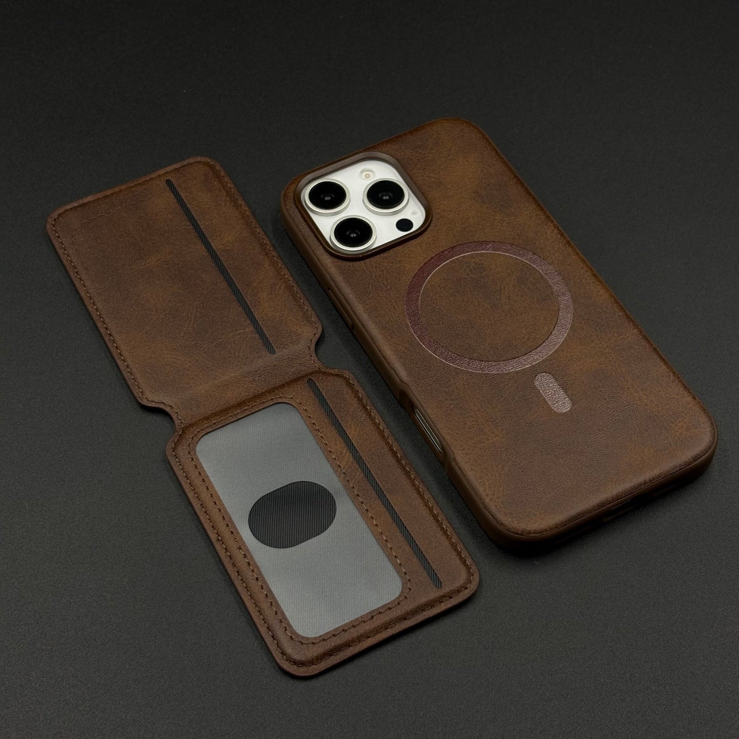 Detachable MagSafe Wallet Case for iPhone | Premium Leather Card Holder | Magnetic Snap-On Design