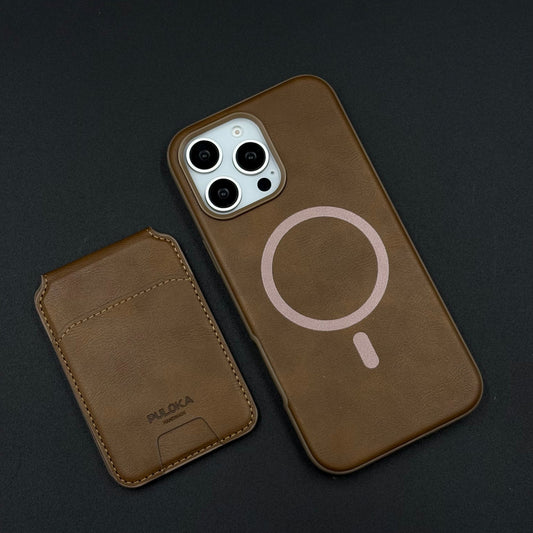 Detachable MagSafe Wallet Case for iPhone | Premium Leather Card Holder | Magnetic Snap-On Design