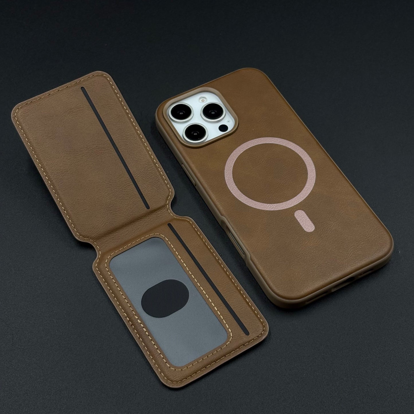 Detachable MagSafe Wallet Case for iPhone | Premium Leather Card Holder | Magnetic Snap-On Design