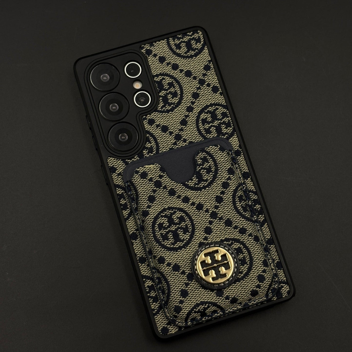 Luxury Brand Monogram TB Cardholder Case for Samsung Galaxy S25 Ultra