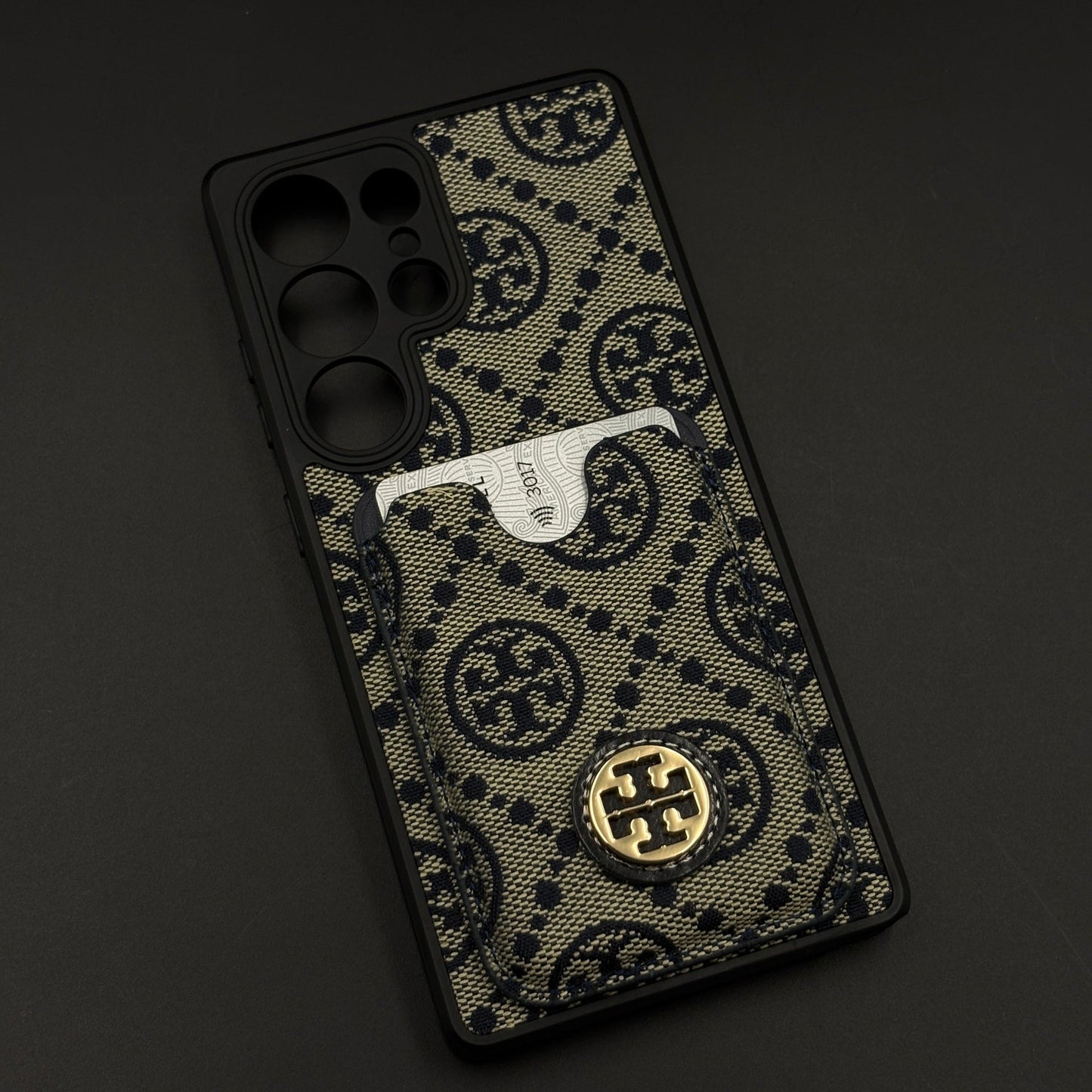 Luxury Brand Monogram TB Cardholder Case for Samsung Galaxy S25 Ultra