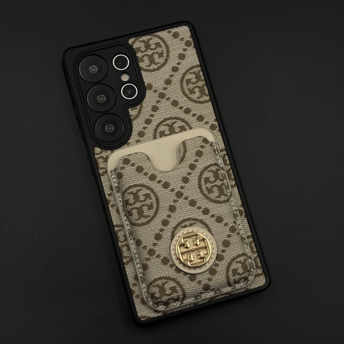 Luxury Brand Monogram TB Cardholder Case for Samsung Galaxy S25 Ultra