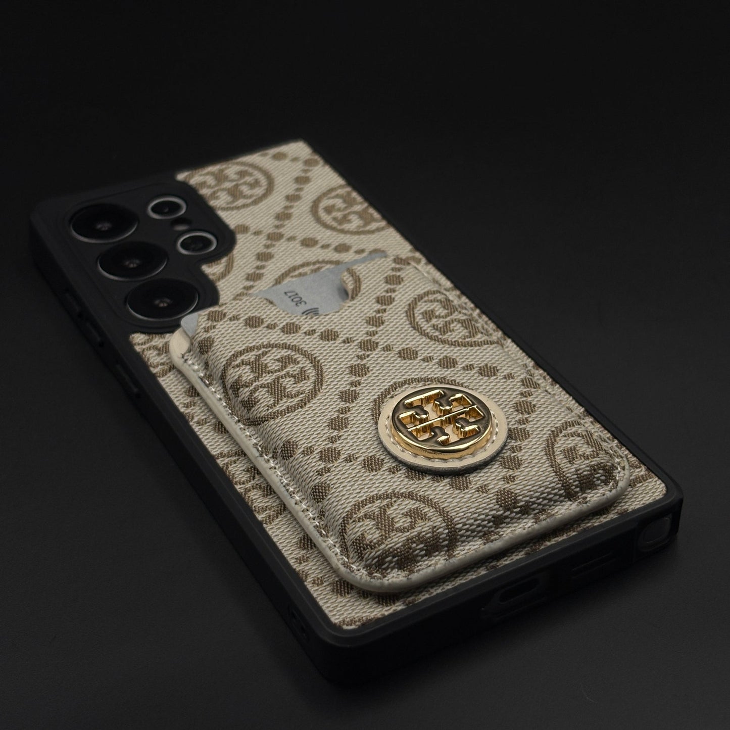 Luxury Brand Monogram TB Cardholder Case for Samsung Galaxy S25 Ultra