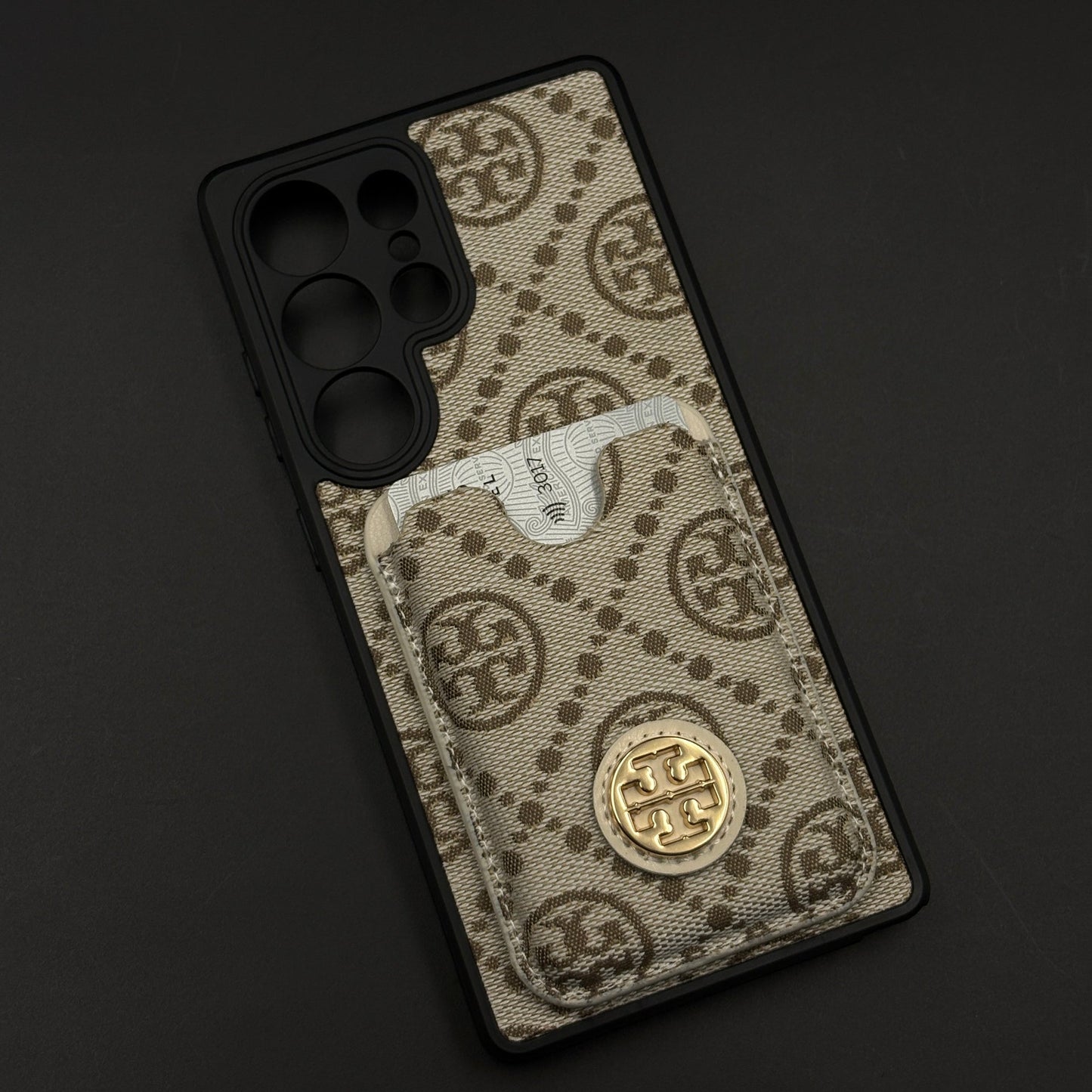 Luxury Brand Monogram TB Cardholder Case for Samsung Galaxy S25 Ultra