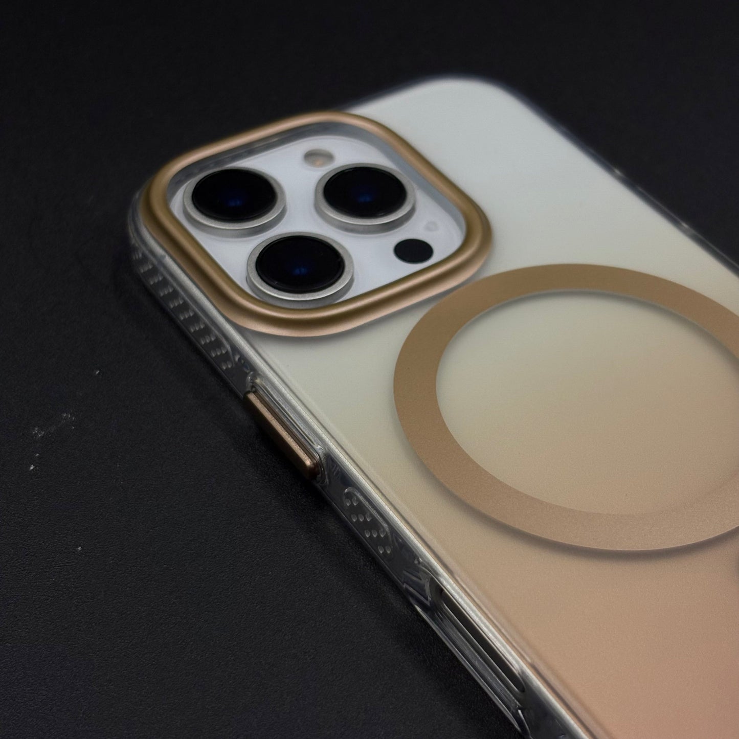 Non-Yellowing Dual-Tone Matte MagSafe Case for iPhone | Soft Finish | Magnetic Ring Support