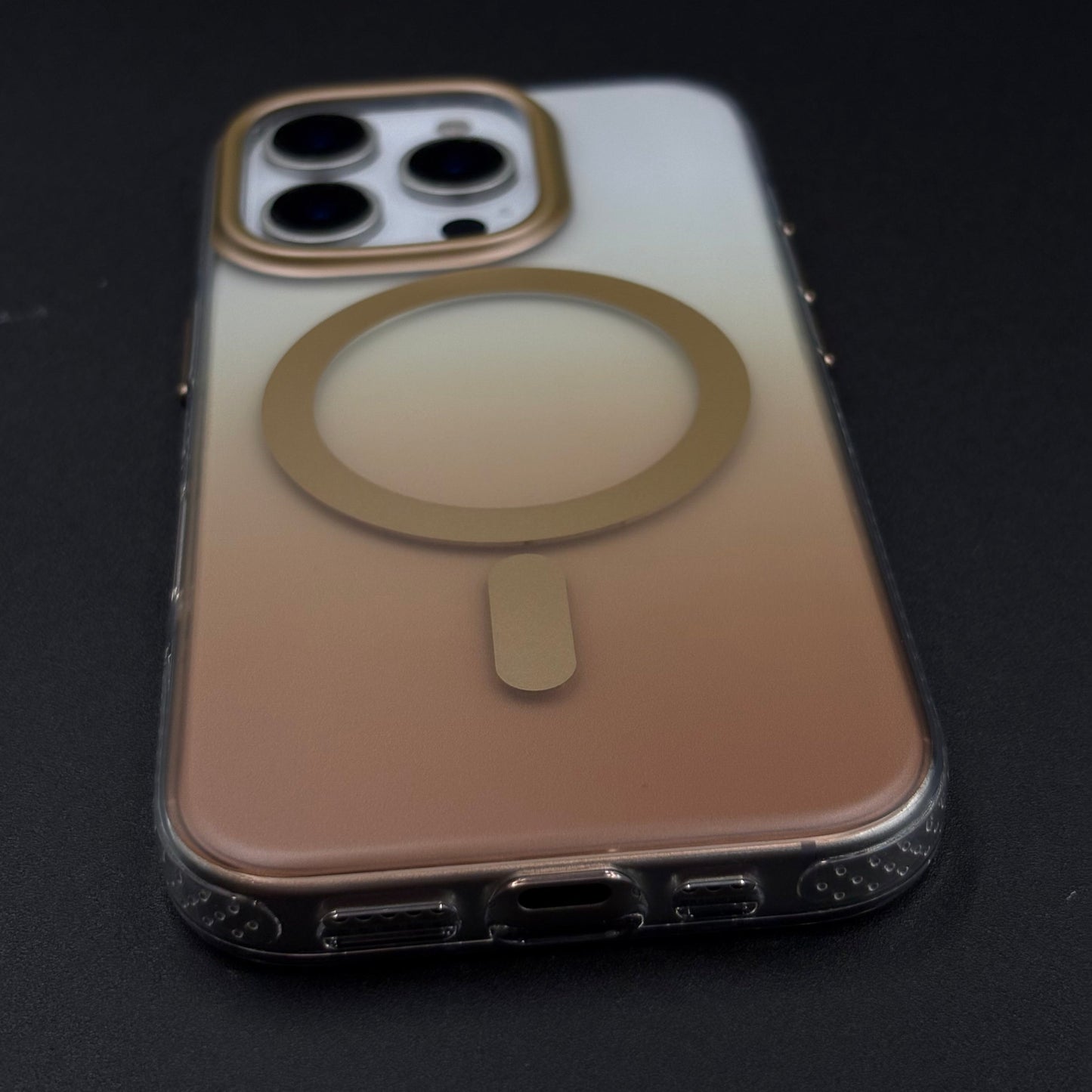 Non-Yellowing Dual-Tone Matte MagSafe Case for iPhone | Soft Finish | Magnetic Ring Support