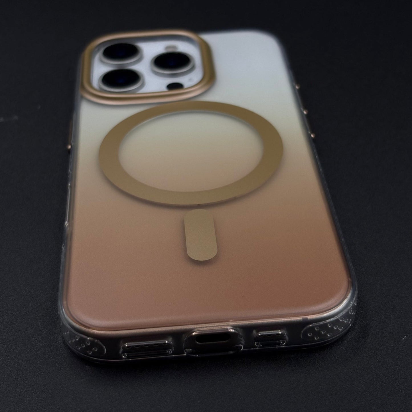 Non-Yellowing Dual-Tone Matte MagSafe Case for iPhone | Soft Finish | Magnetic Ring Support